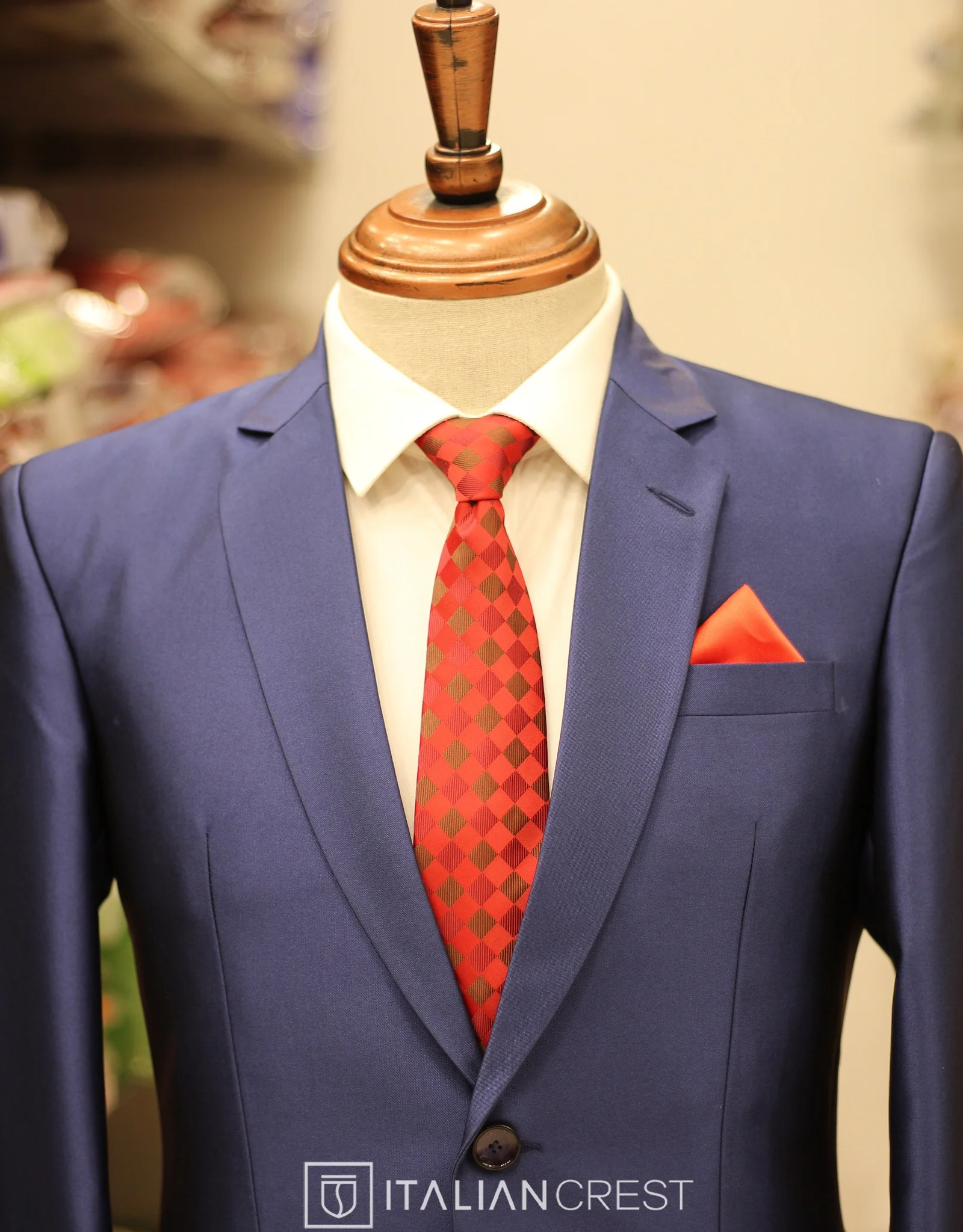 Blue Single Breasted Suit - Image 3