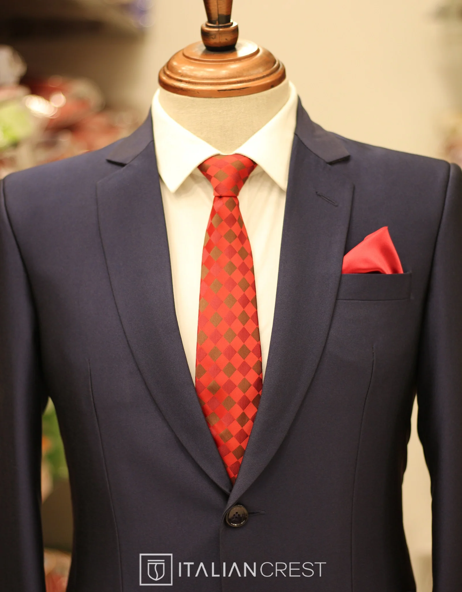 Navy Blue Single Breasted Suit - Image 3