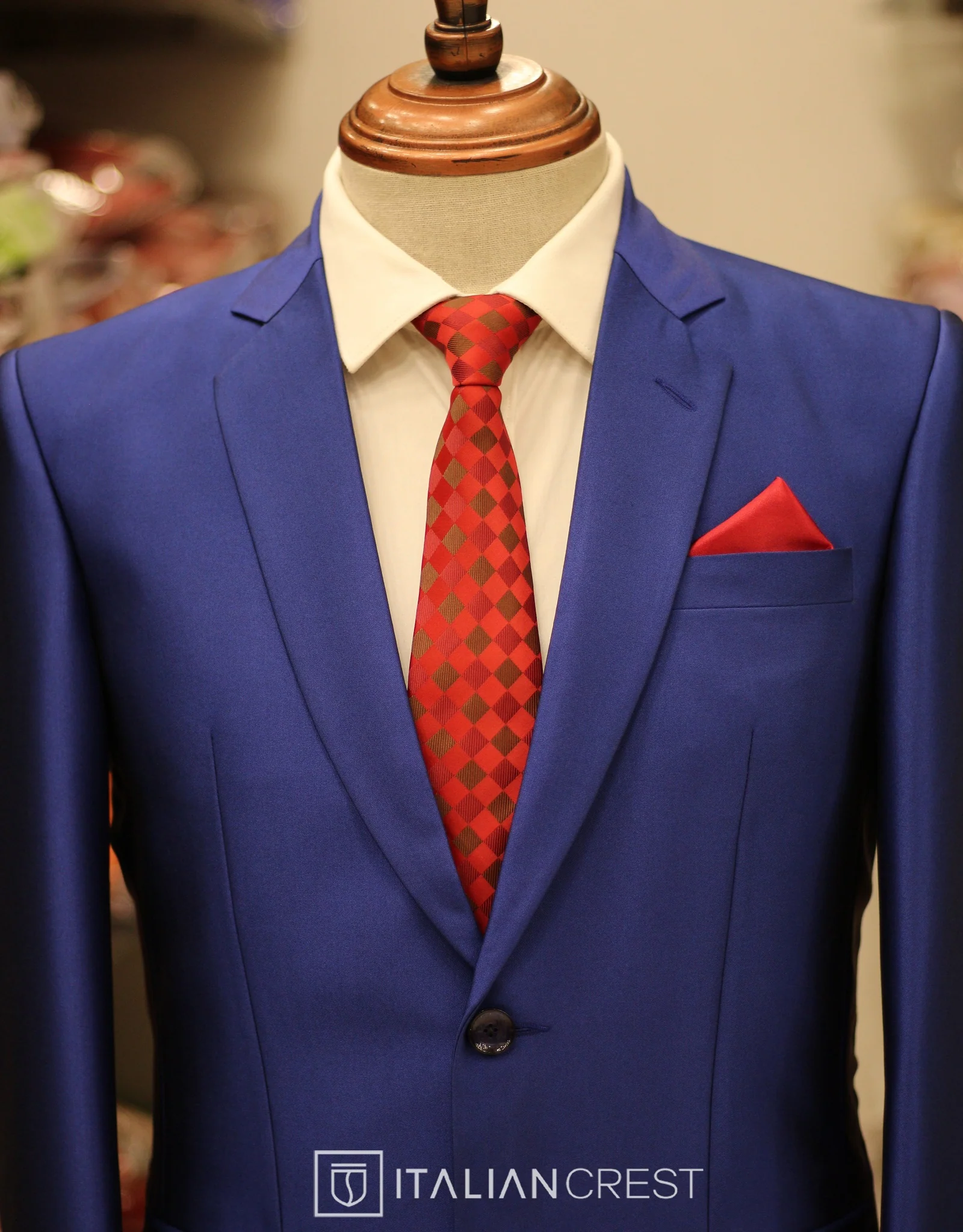 Dark Royal Blue Single Breasted Suit - Image 3