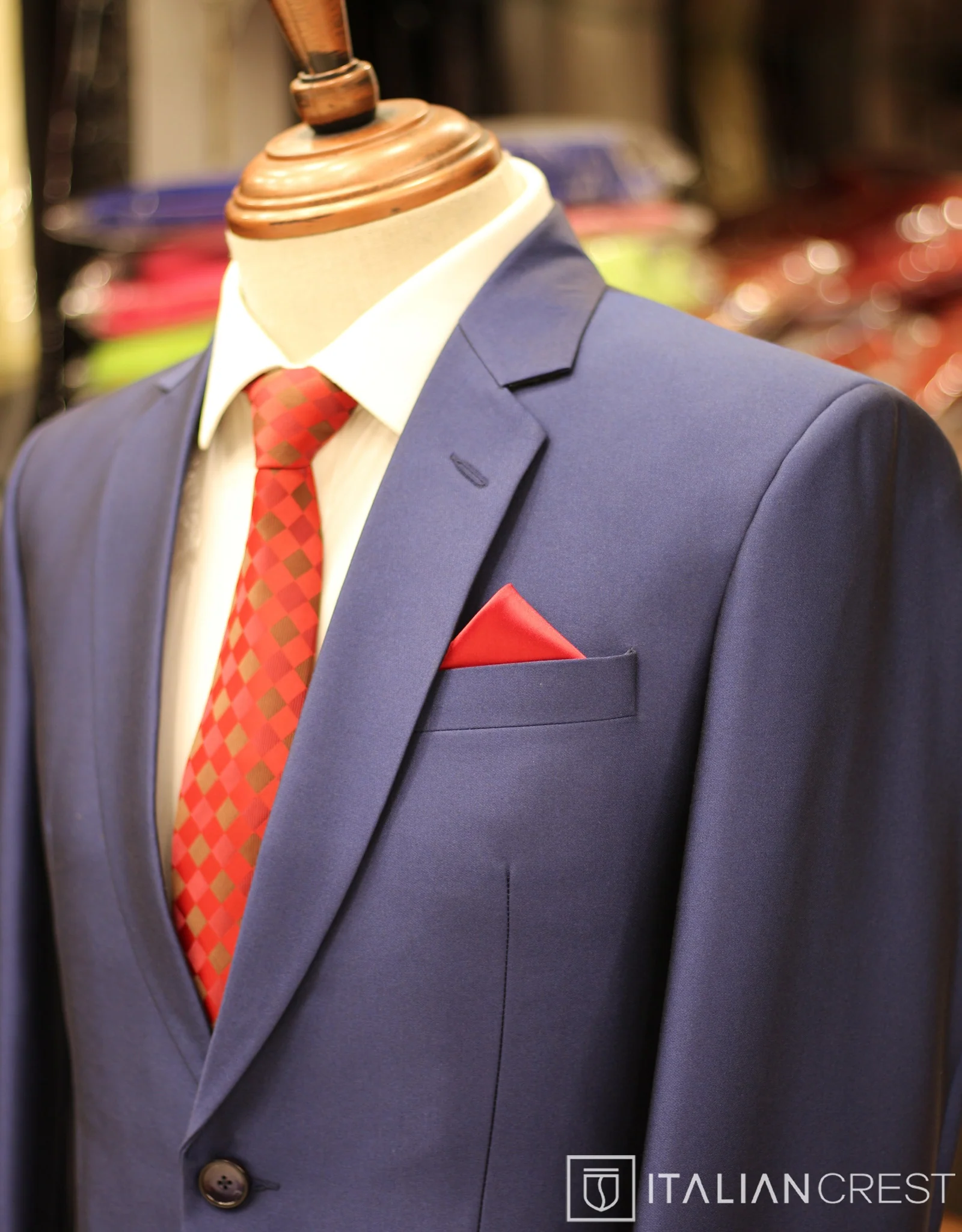 Blue Single Breasted Suit