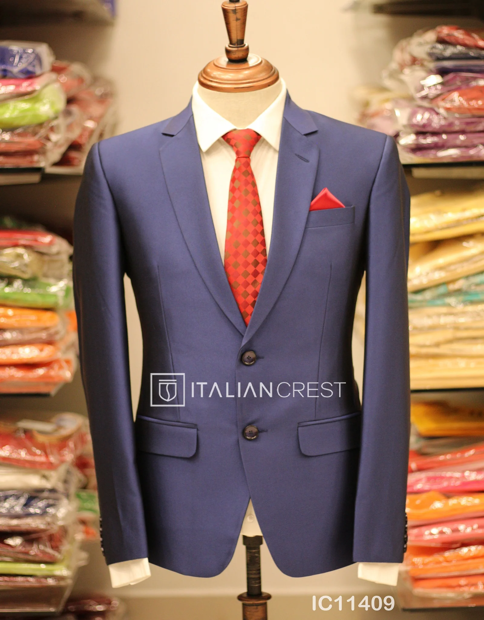 Blue Single Breasted Suit - Image 2