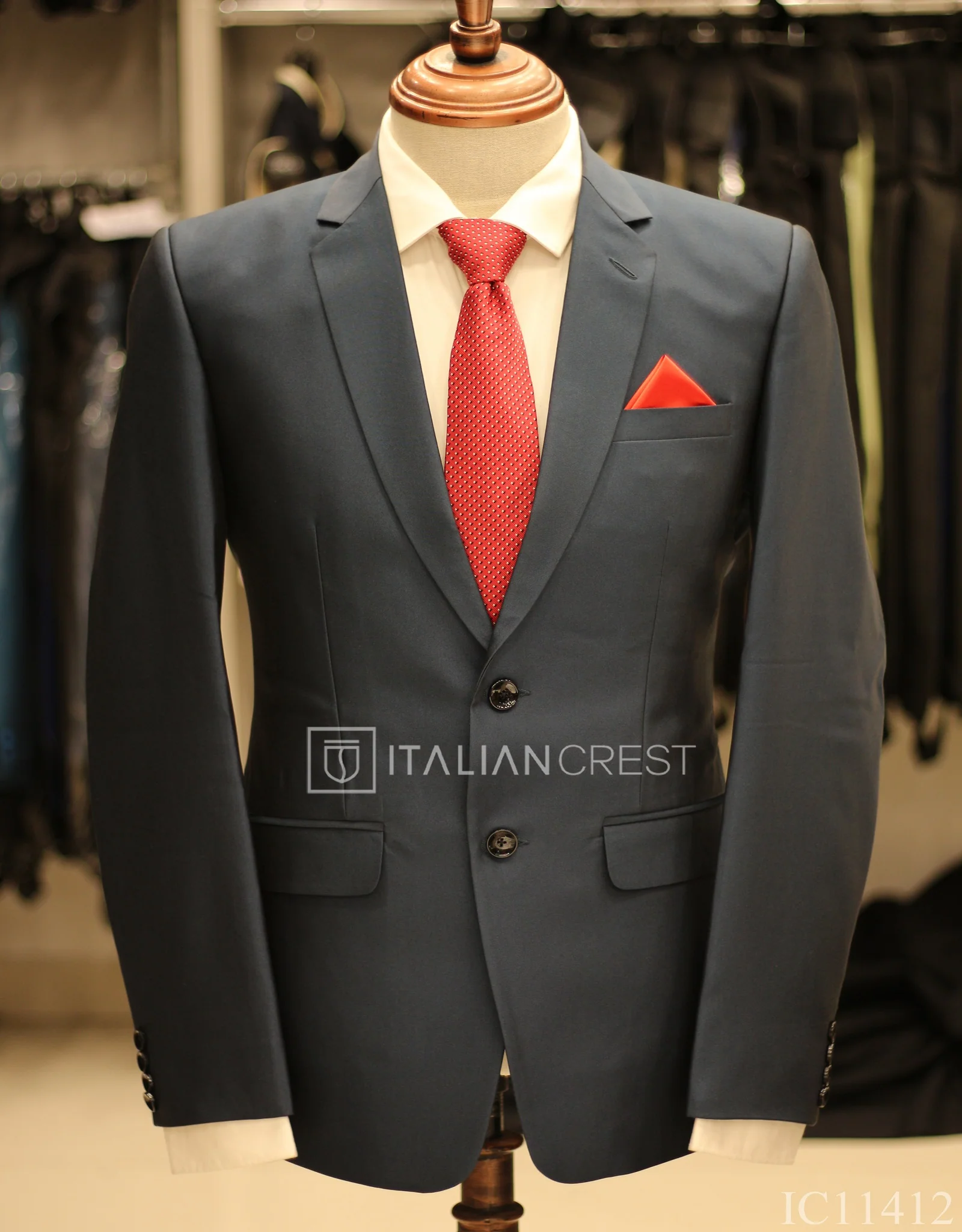 Blue Single Breasted Suit - Image 2