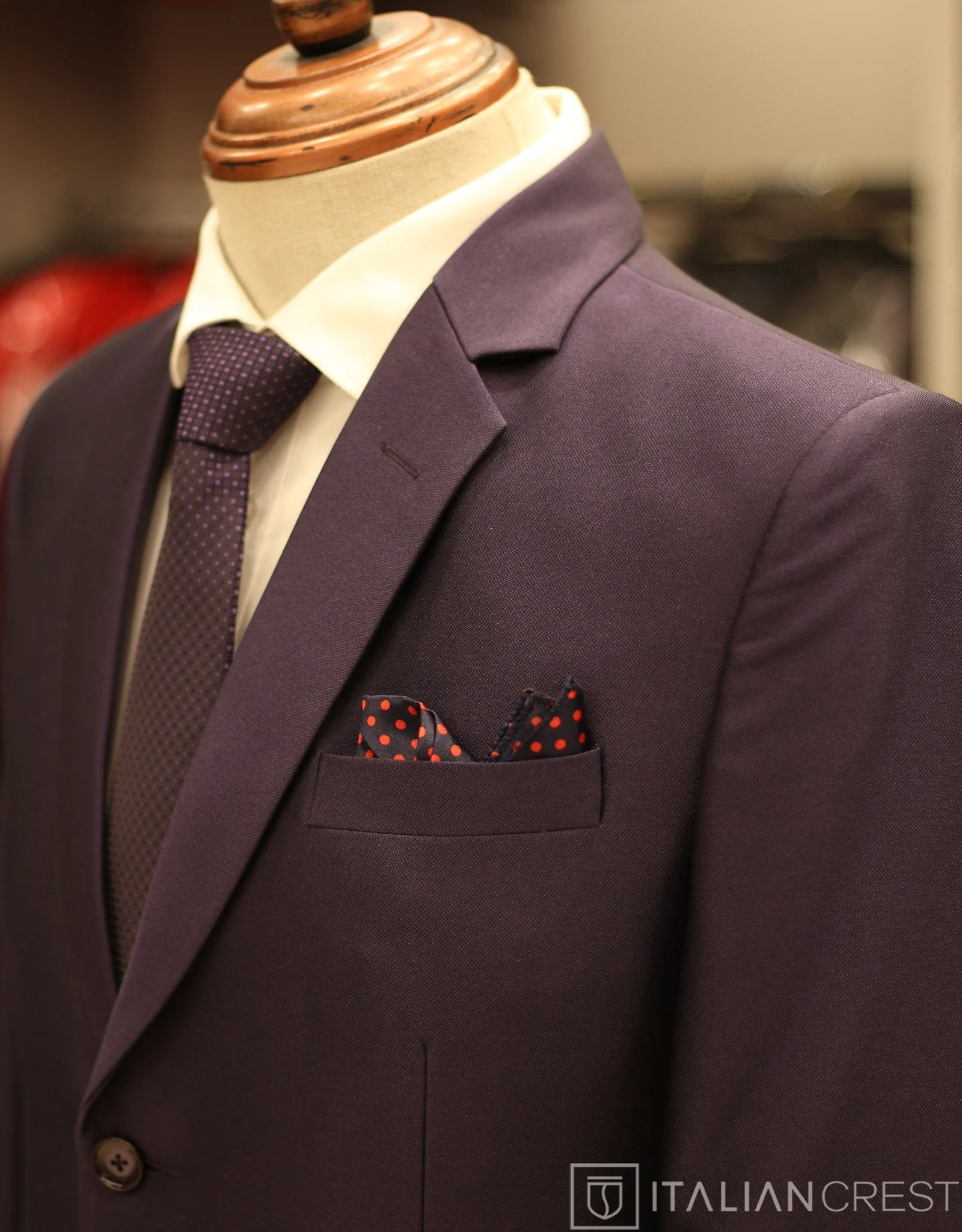 Dark Purple Single Breasted Suit