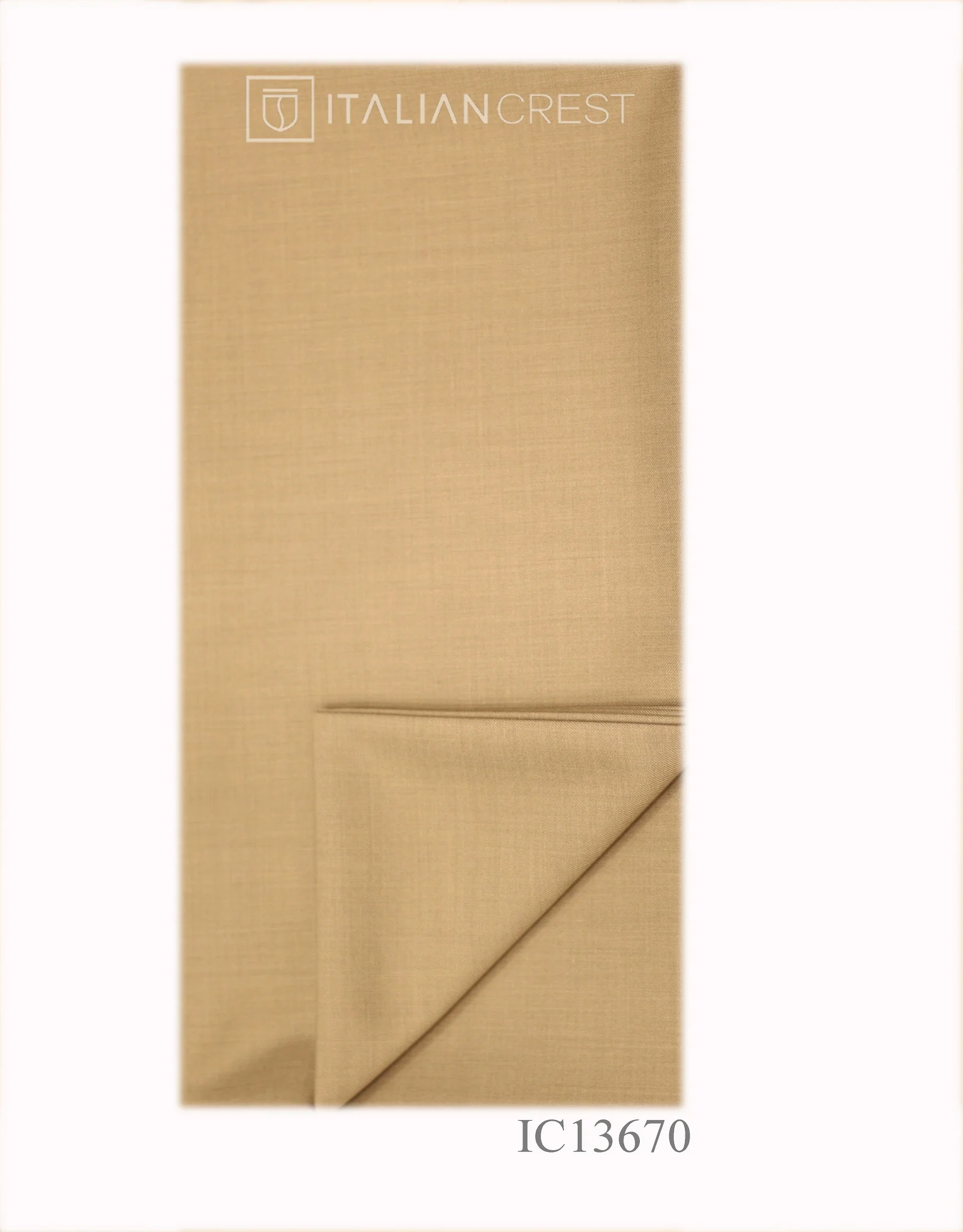 Beige Wool Feel Peak Lapel Suit - Image 4