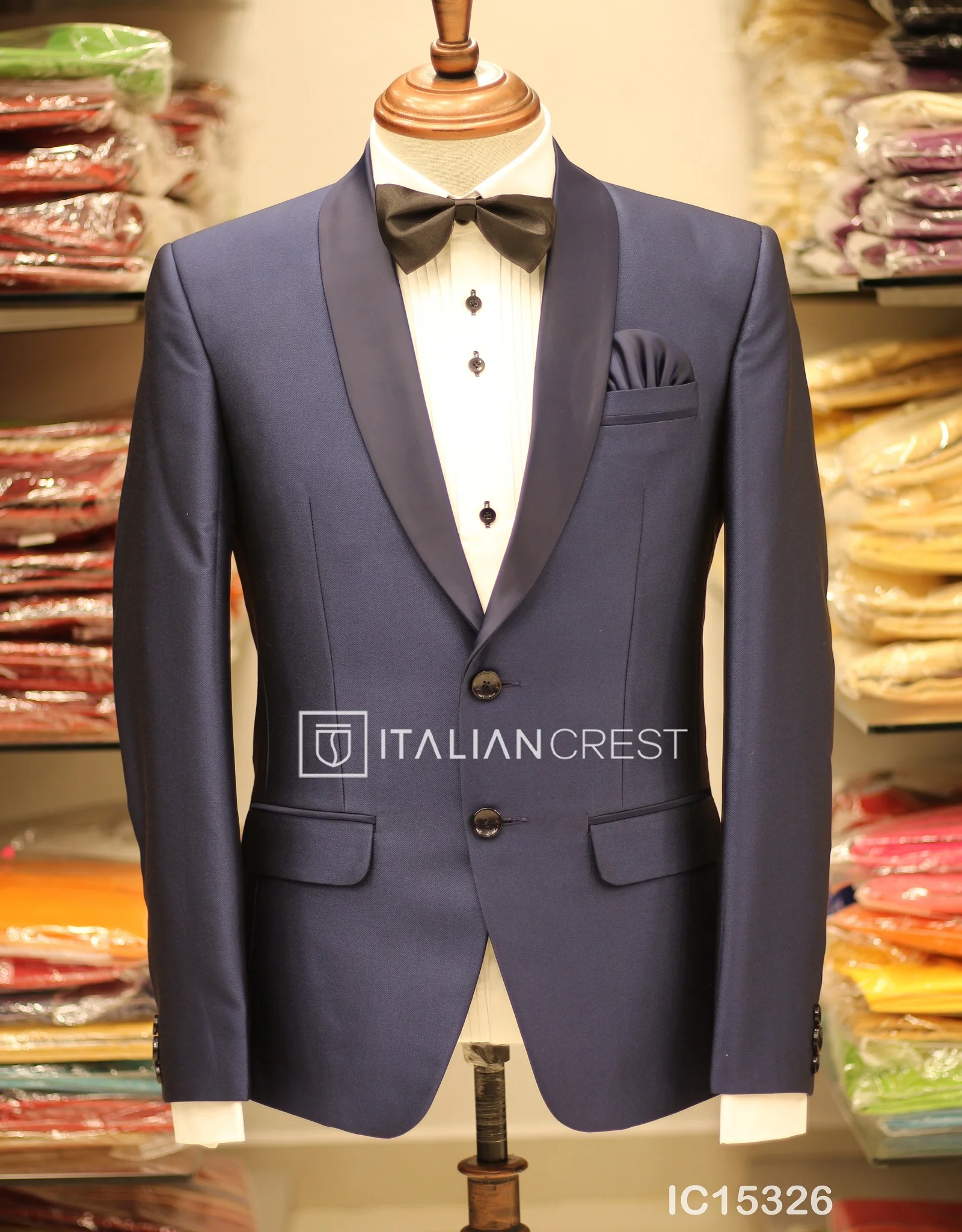 Blue 2-Piece Tuxedo Suit - Image 2