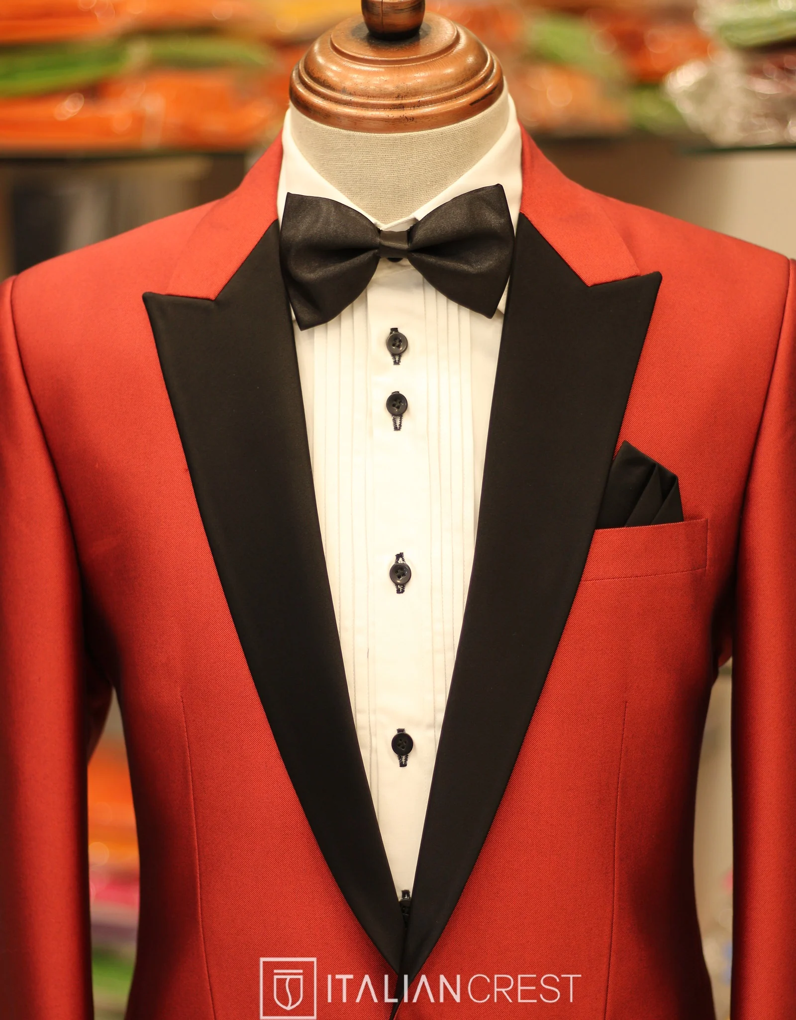 Red 2-Piece Tuxedo Suit - Image 3
