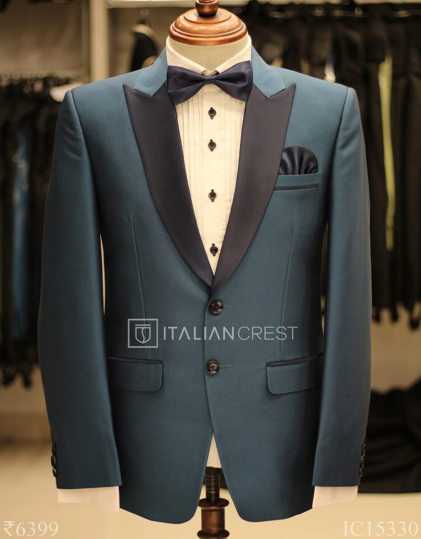 Blue 2-Piece Tuxedo Suit - Image 2