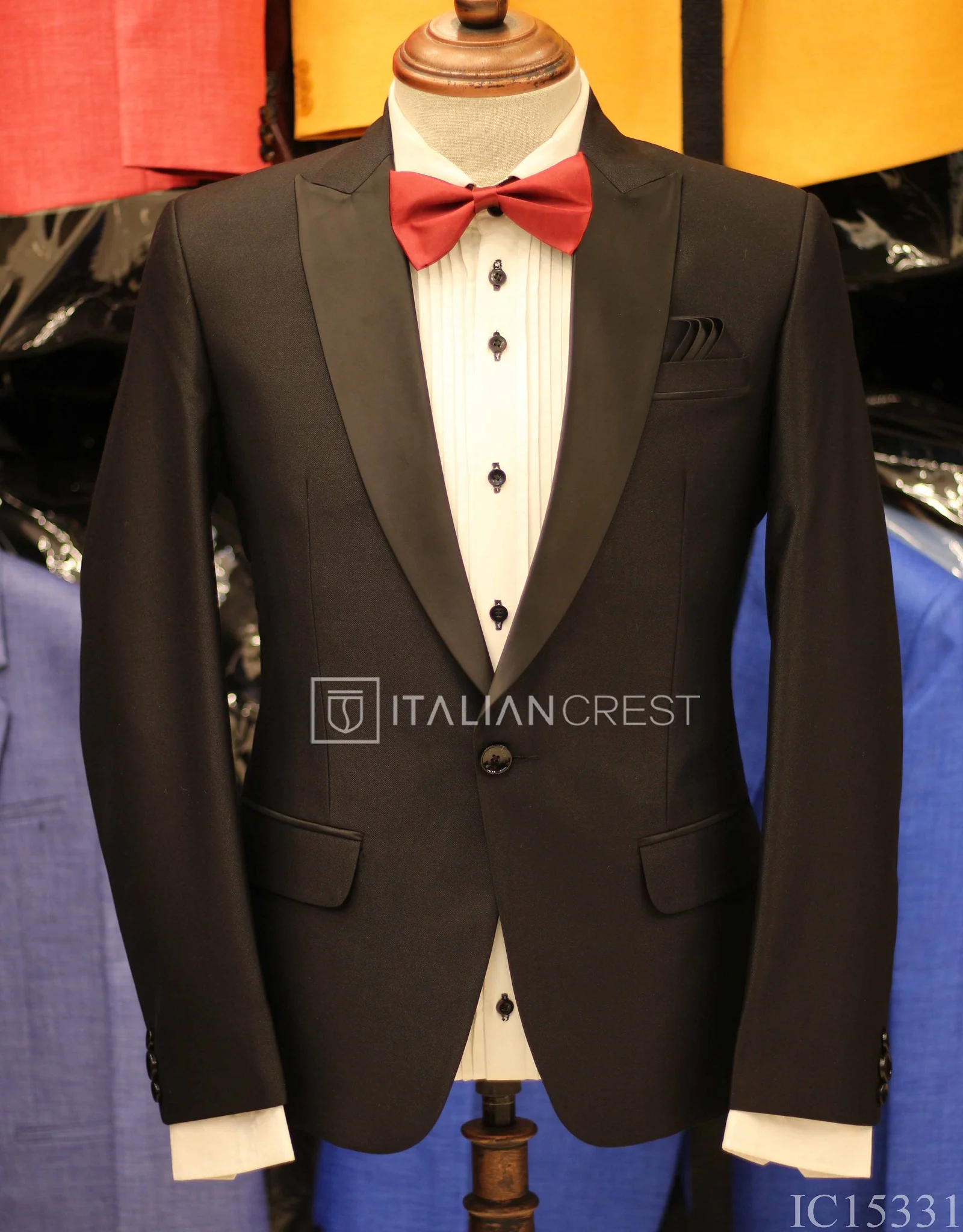 Black 2-Piece Tuxedo Suit - Image 2