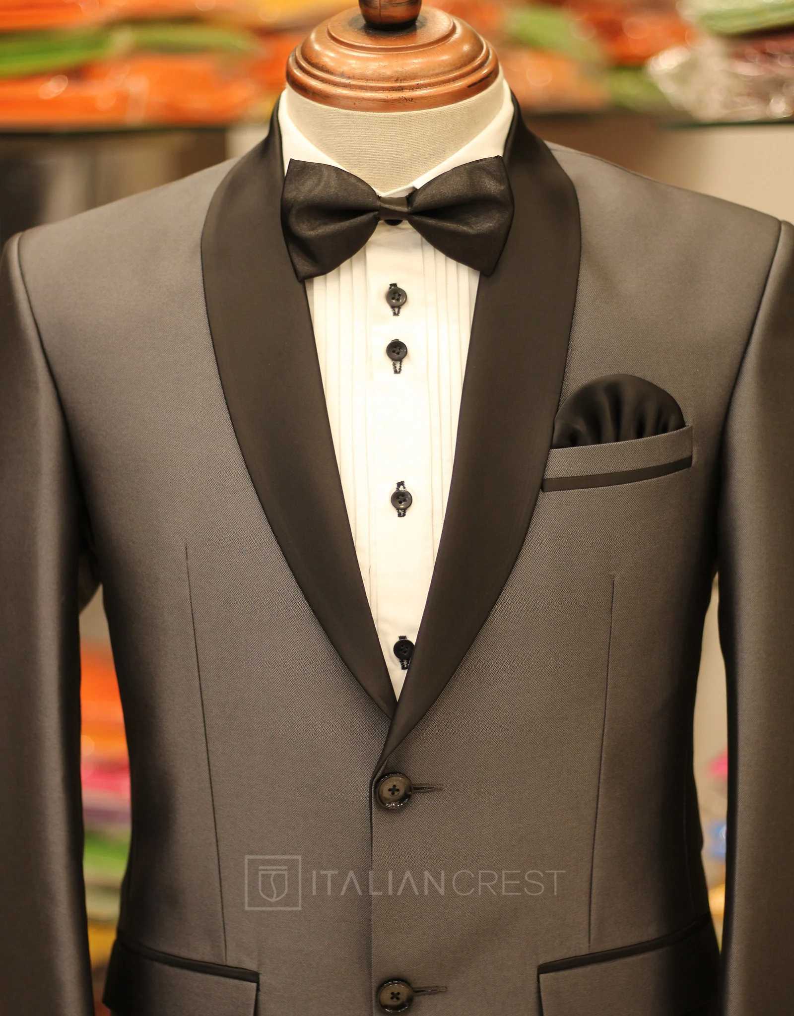 Grey 2-Piece Tuxedo Suit - Image 3