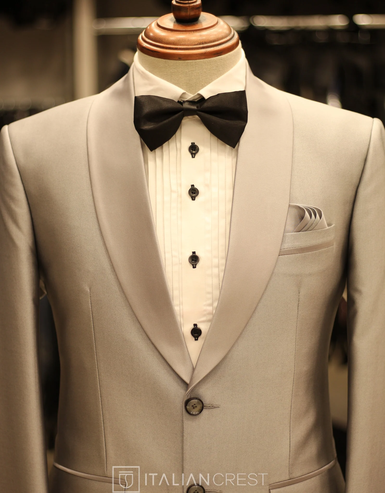 Silver 2-Piece Tuxedo Suit - Image 3
