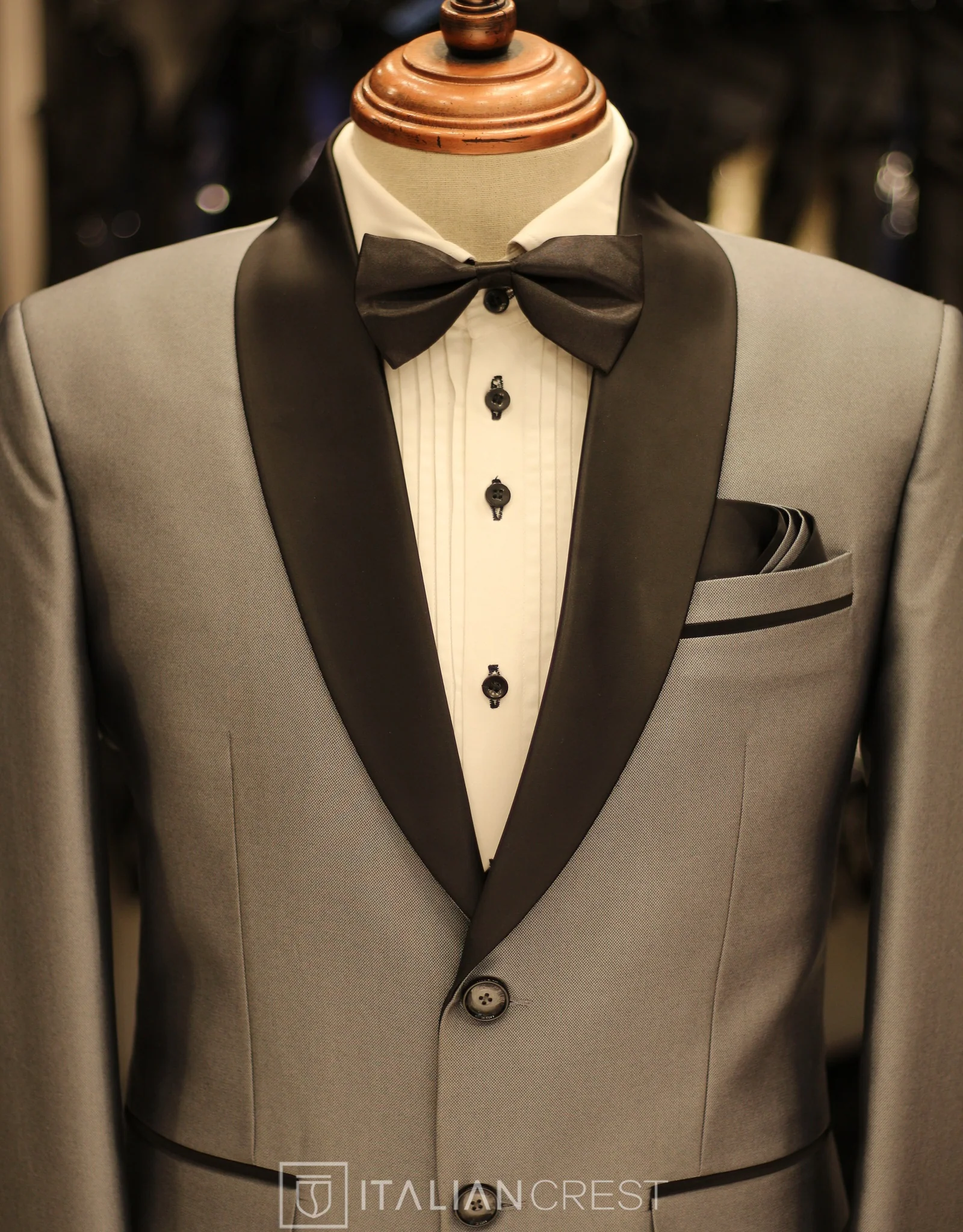 Silver 2-Piece Tuxedo Suit - Image 3