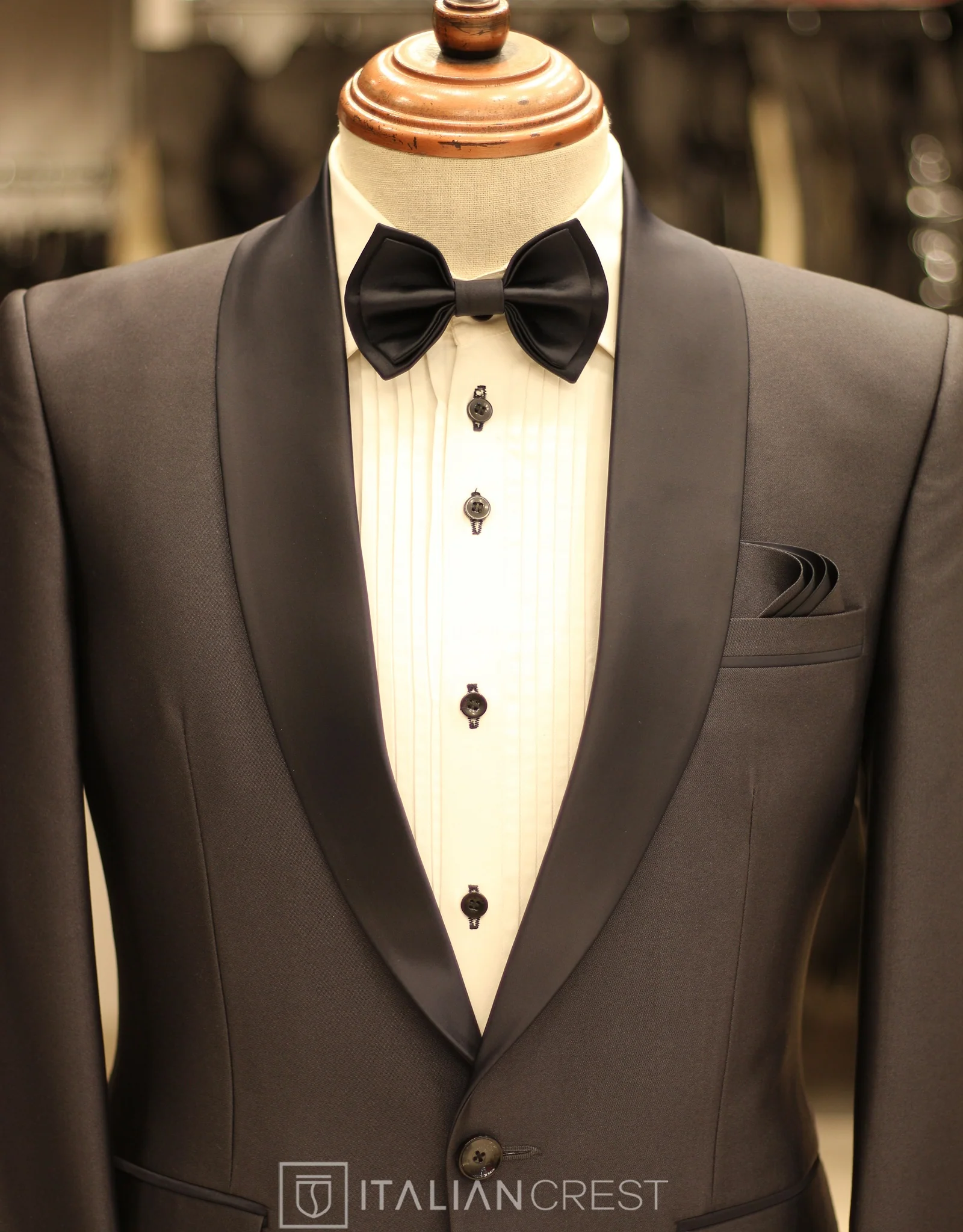 Dark Grey 2-Piece Tuxedo Suit - Image 3