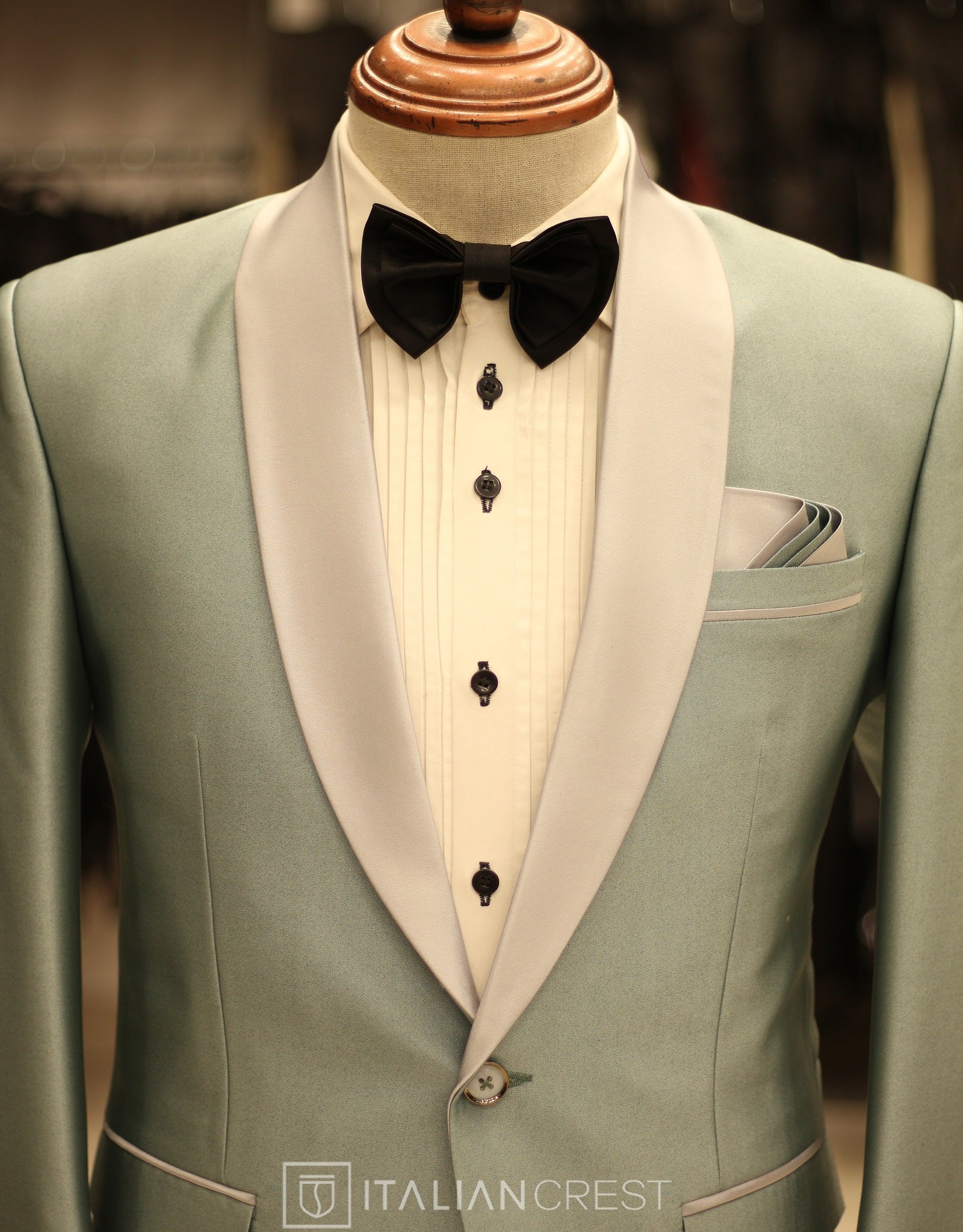 Light Green 2-Piece Tuxedo Suit - Image 3