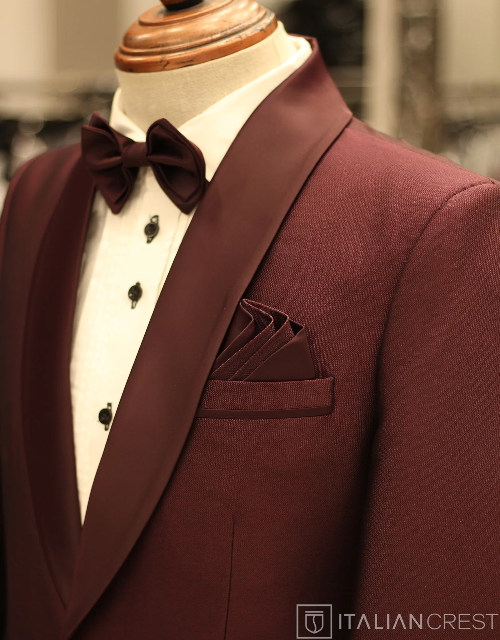 Wine 2-Piece Tuxedo Suit