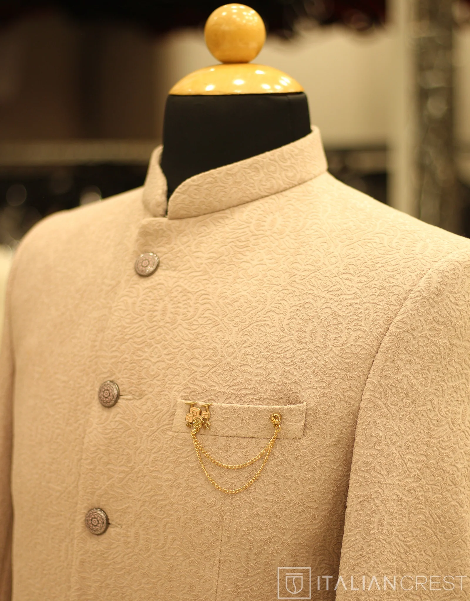 Light Purple Jacquard Jodhpuri Suit