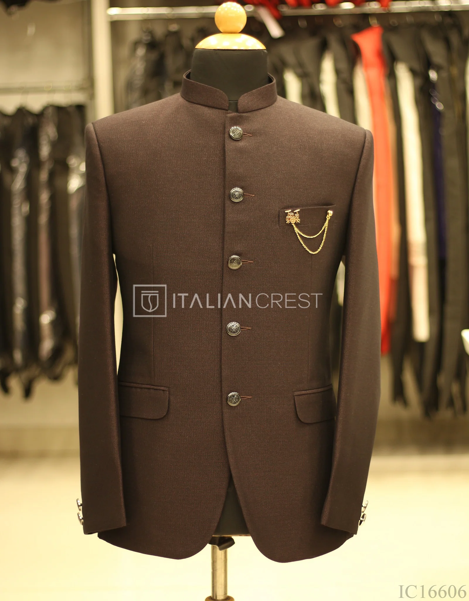 Wine Jodhpuri Suit - Image 2