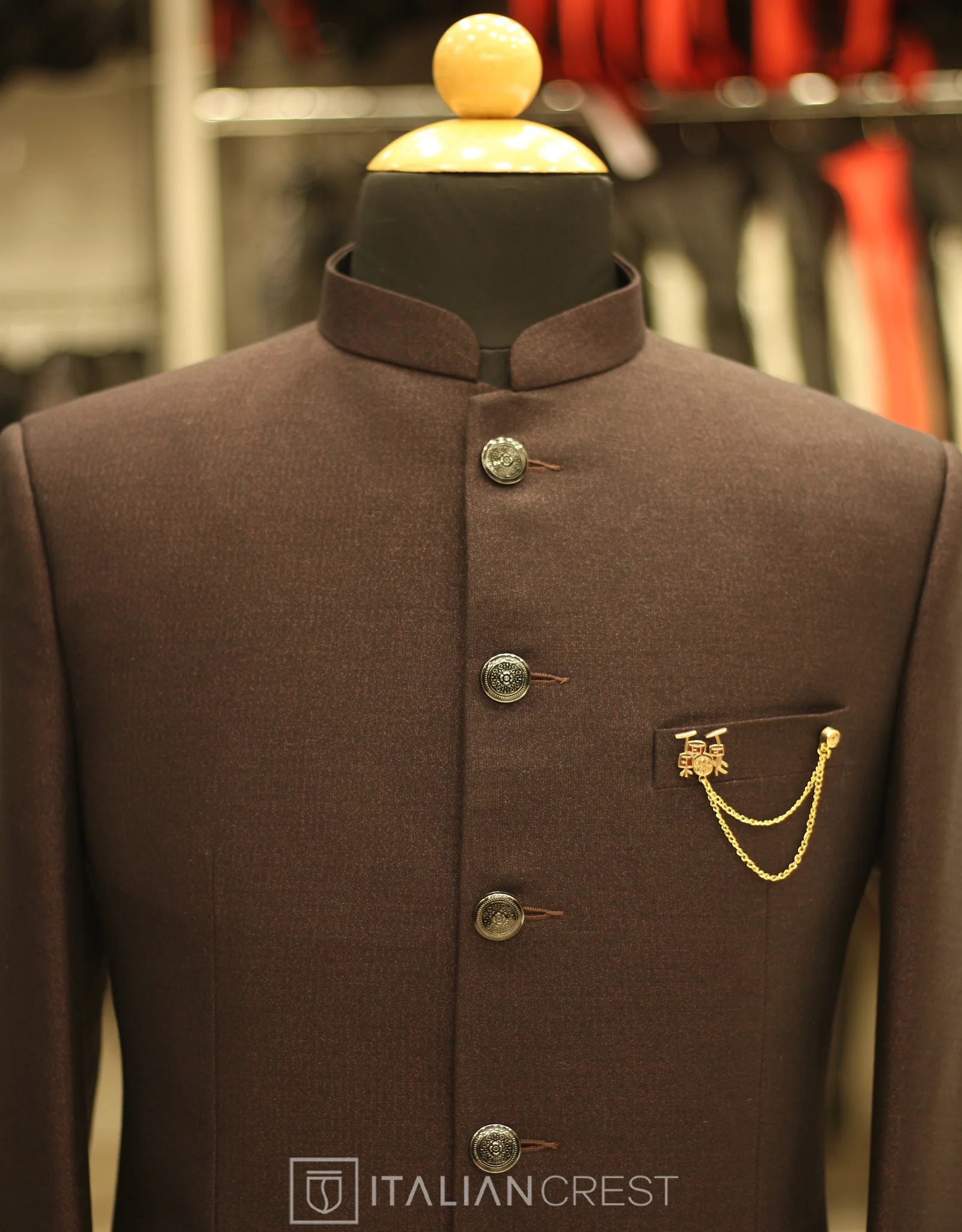 Wine Jodhpuri Suit - Image 3