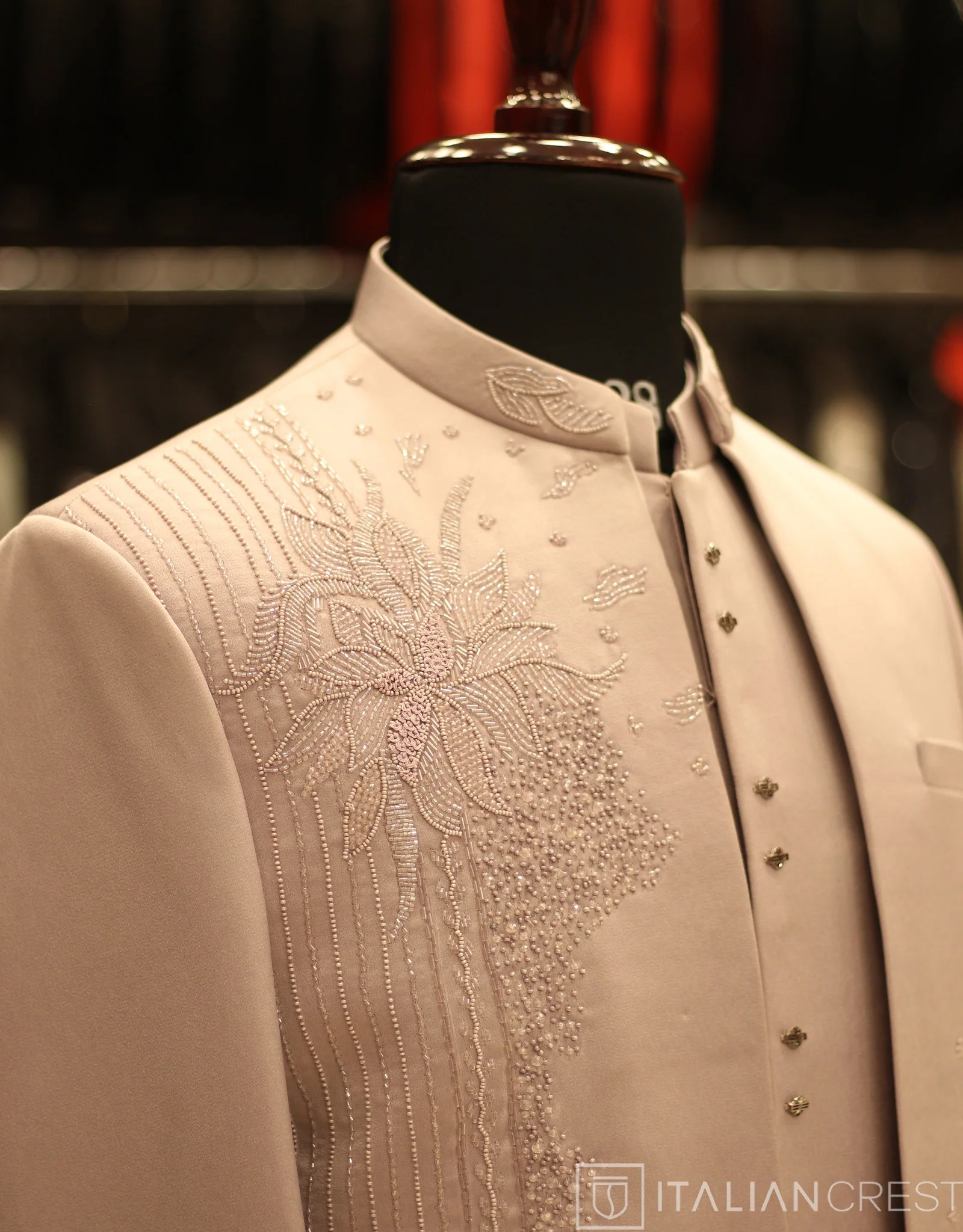 Light Purple Embroidery Work Jodhpuri Suit