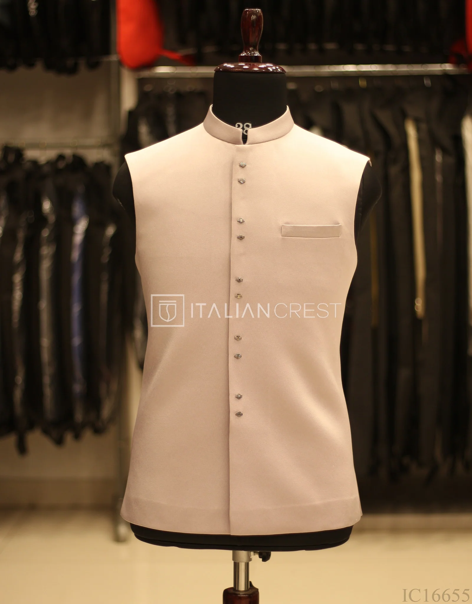 Light Purple Embroidery Work Jodhpuri Suit - Image 2