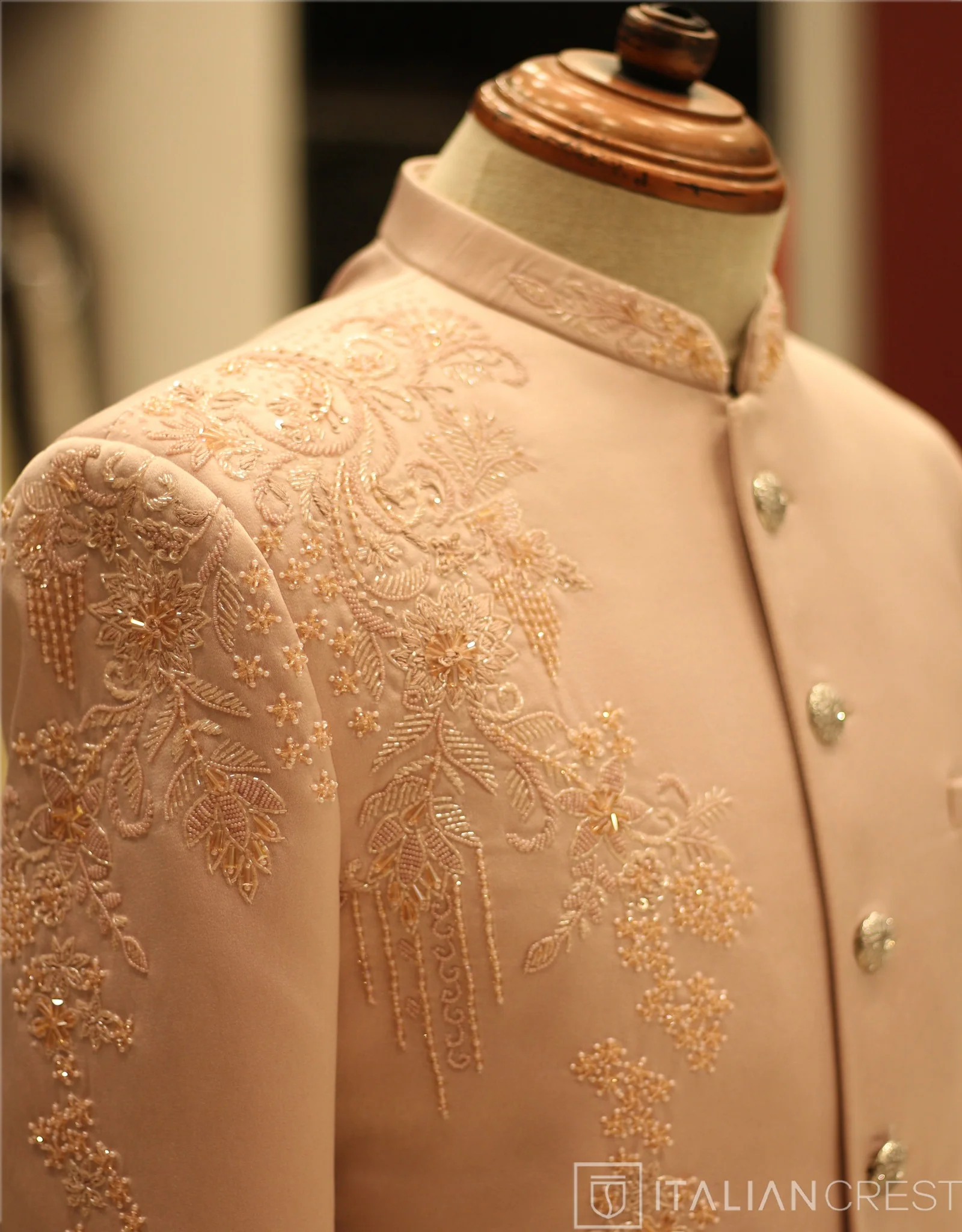Pink Embroidery Work Jodhpuri Suit - Image 2
