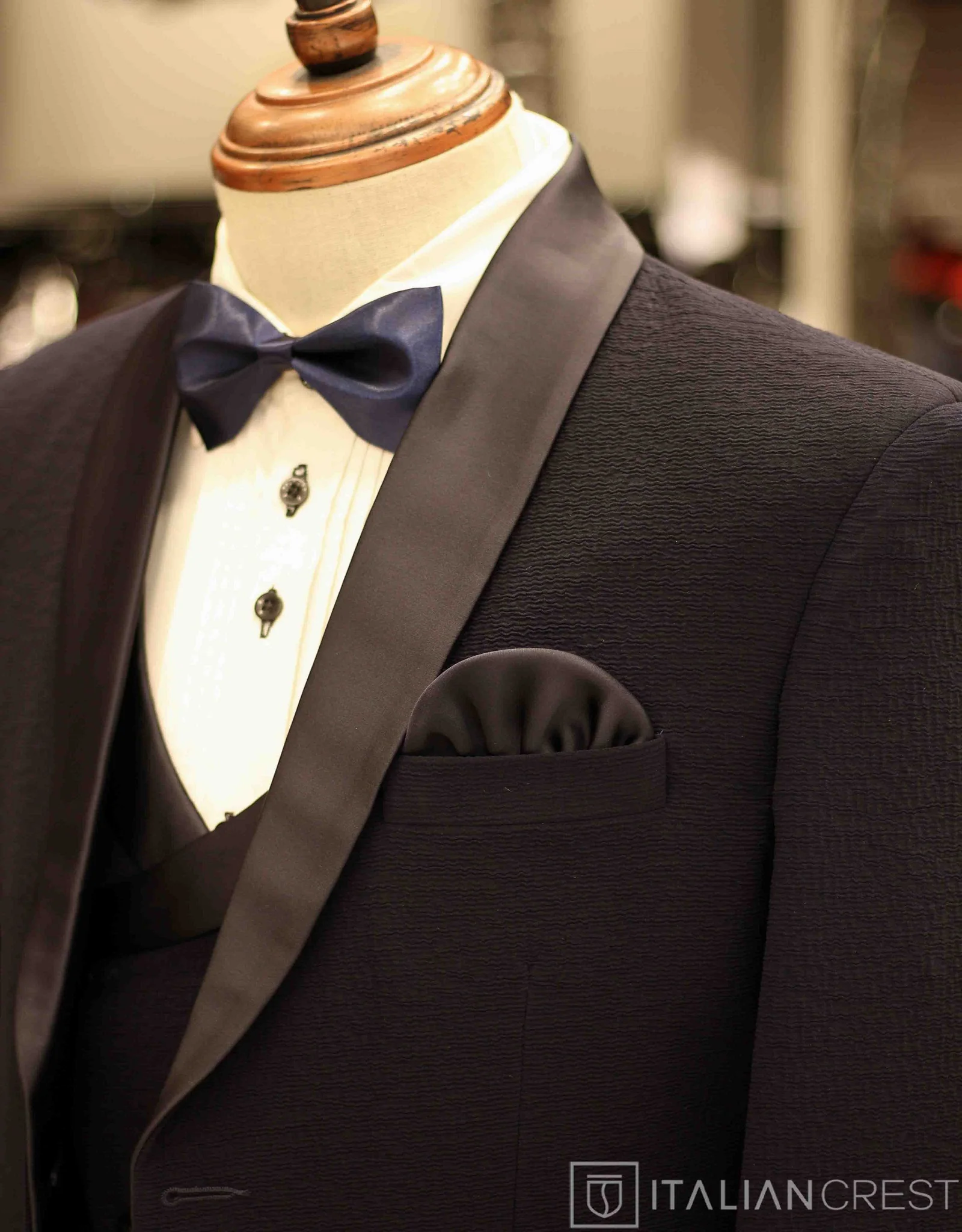 Navy Blue 3-Piece Tuxedo Suit