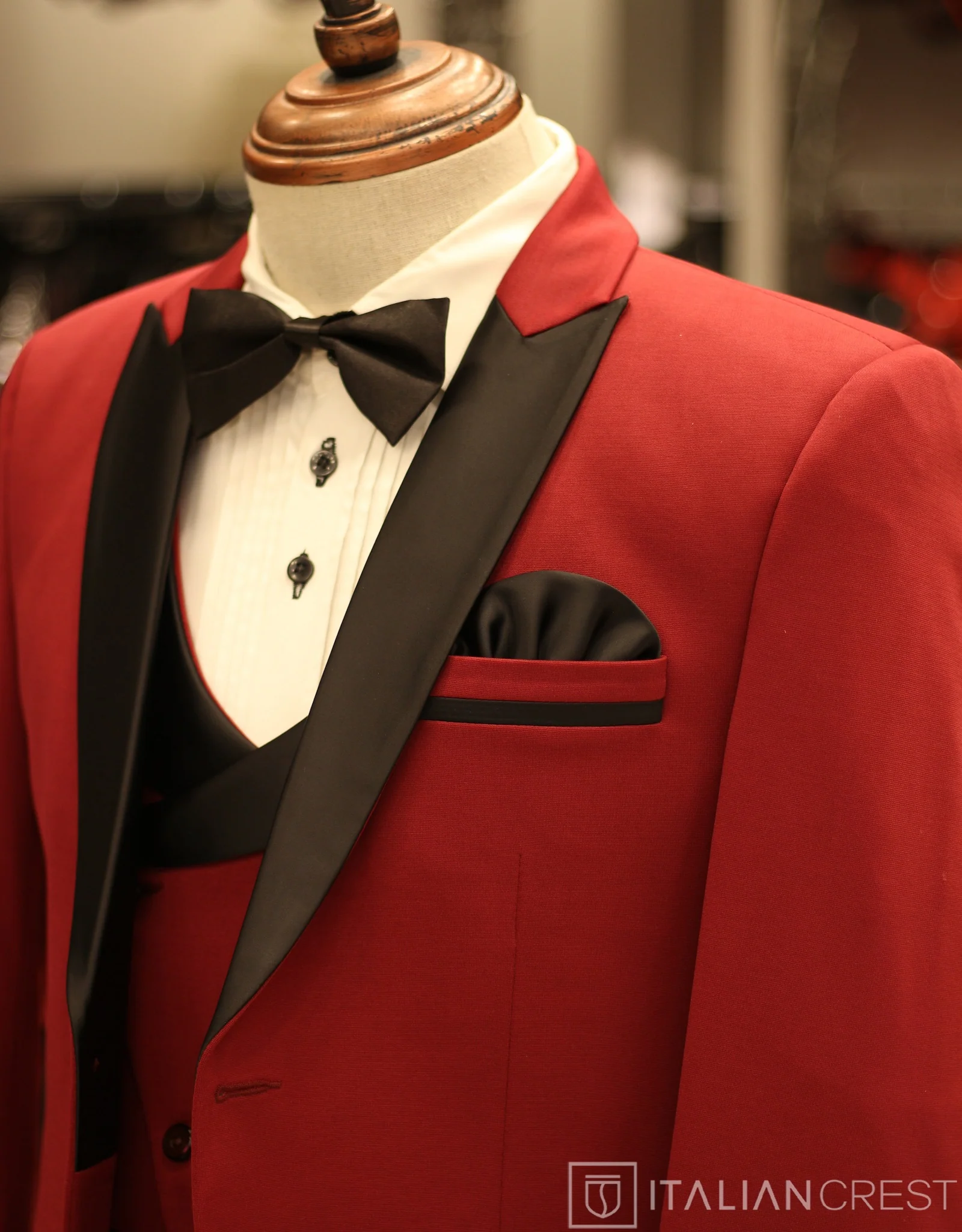 Maroon 3-Piece Tuxedo Suit