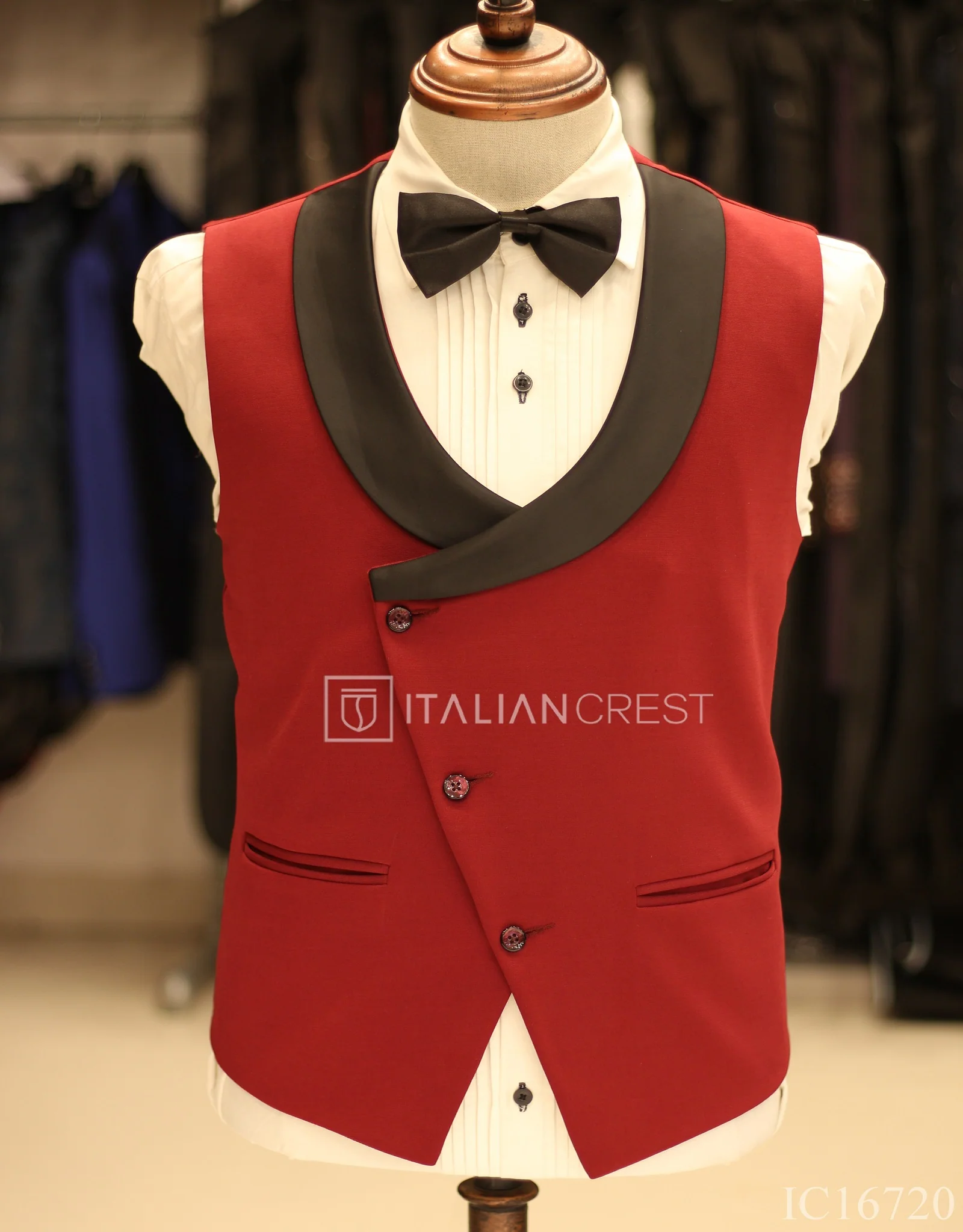 Maroon 3-Piece Tuxedo Suit - Image 2