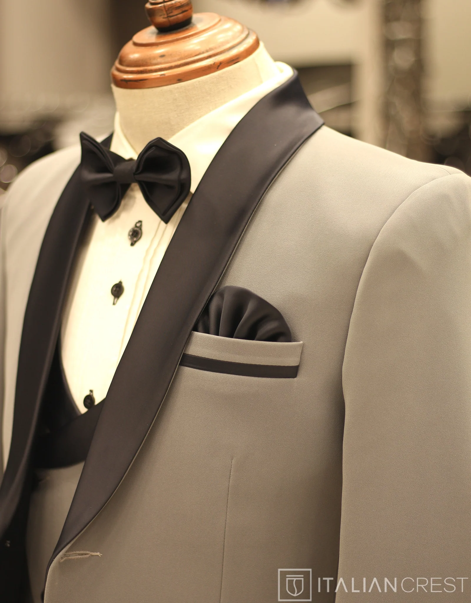 Light Grey 3-Piece Tuxedo Suit
