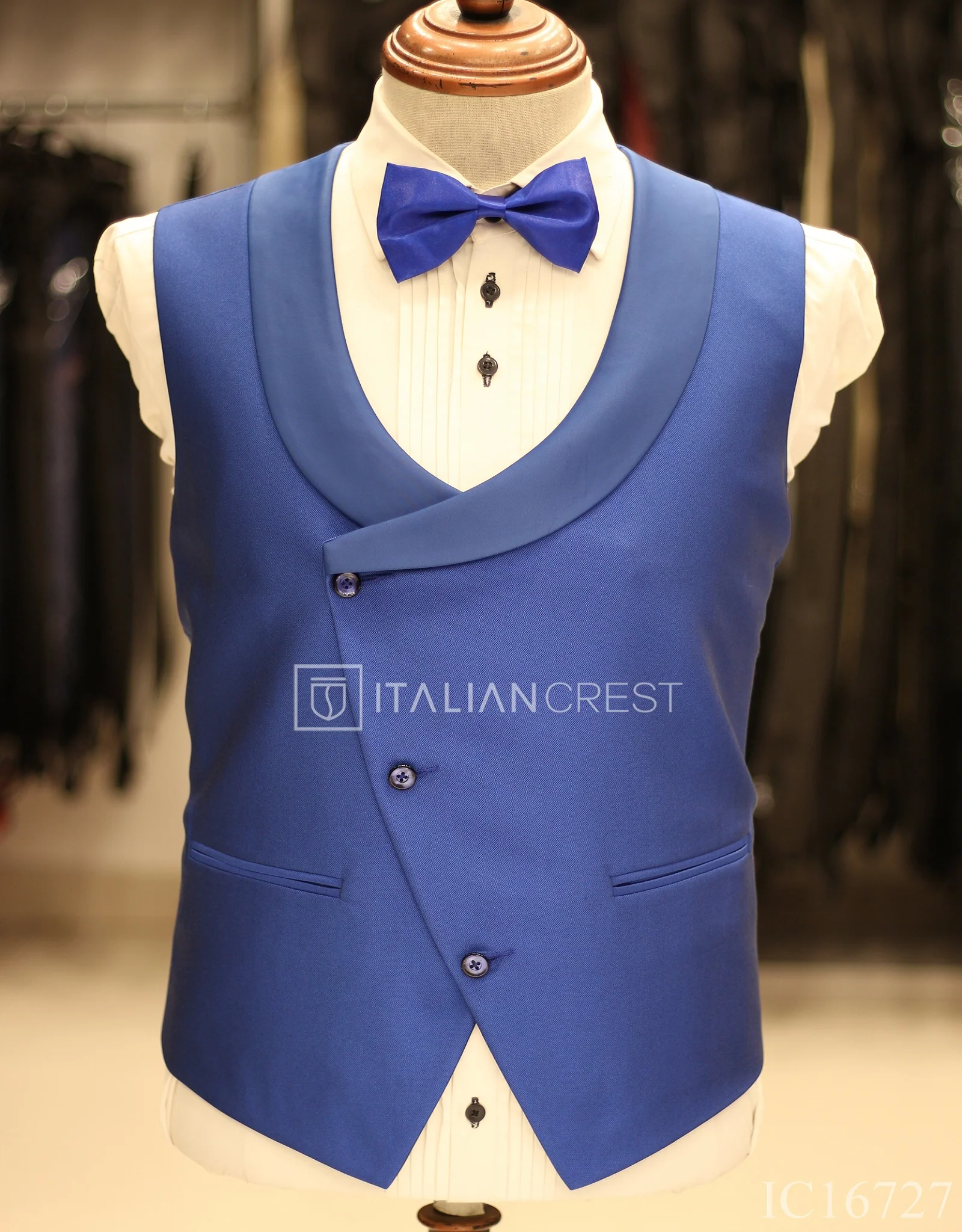 Royal Blue 3-Piece Tuxedo Suit - Image 2