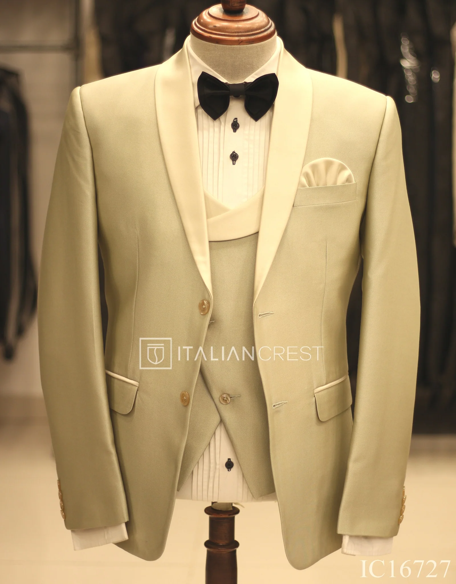 Light Green 3-Piece Tuxedo Suit - Image 6