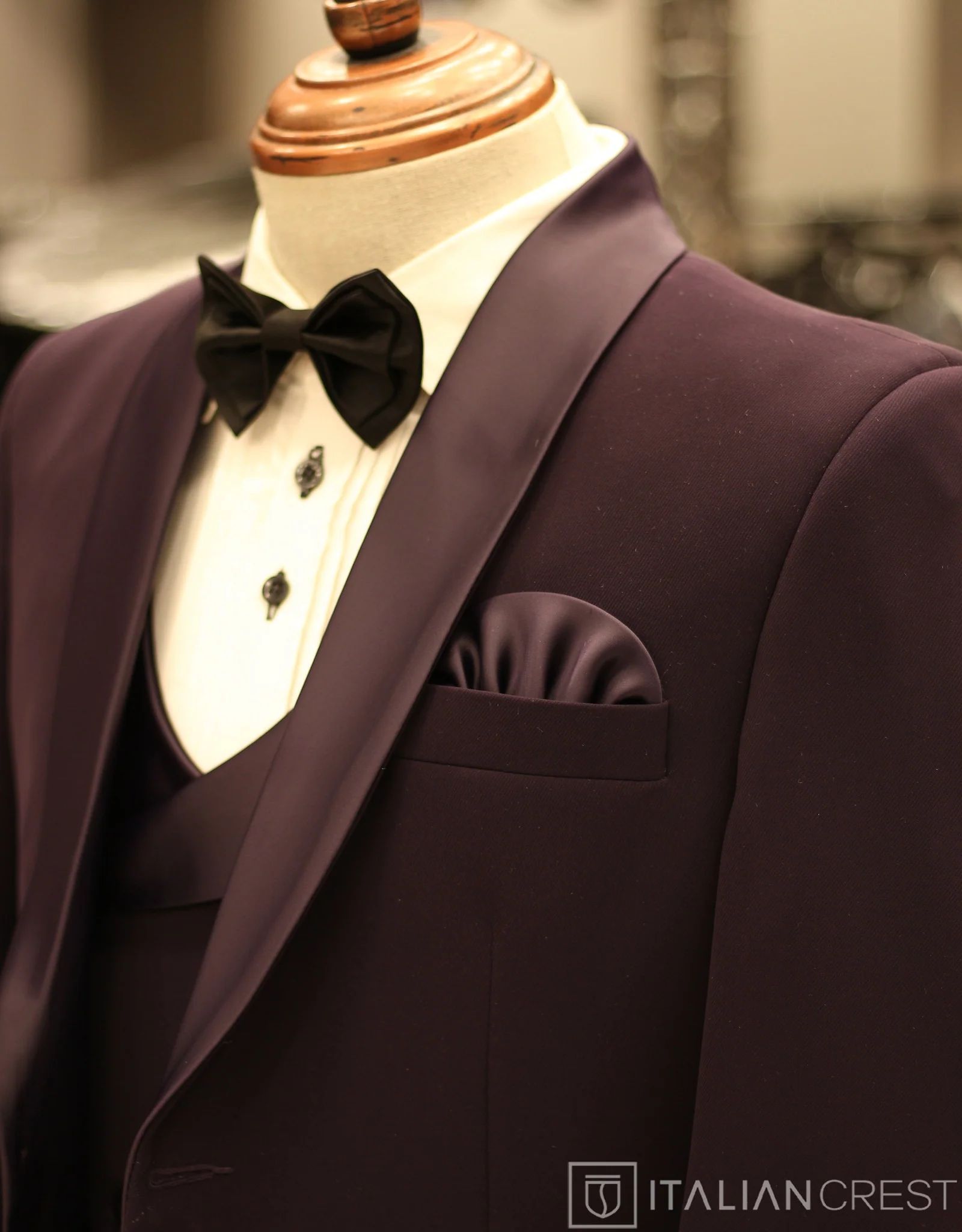 Dark Purple 3-Piece Tuxedo Suit