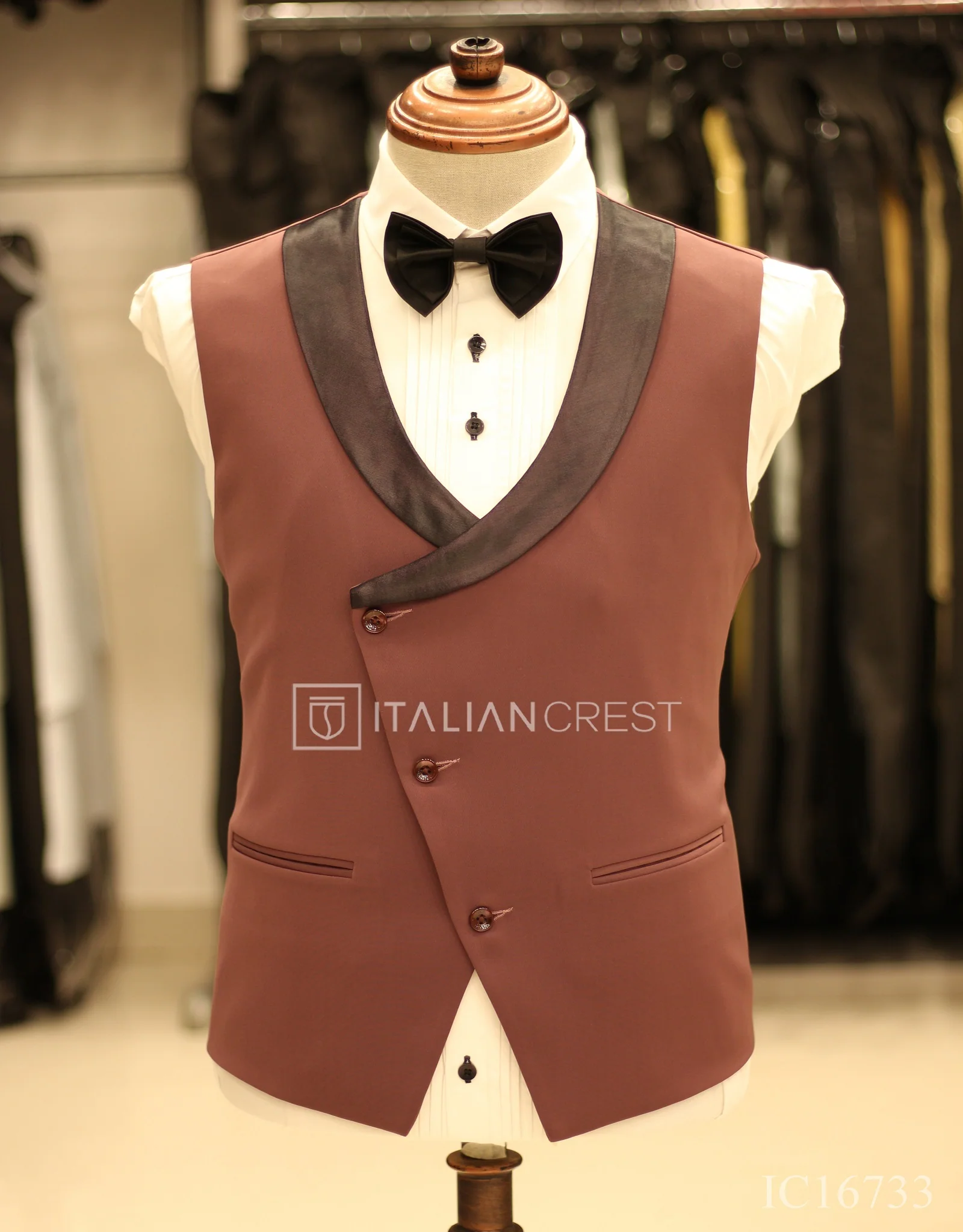 Wine 3-Piece Tuxedo Suit - Image 2
