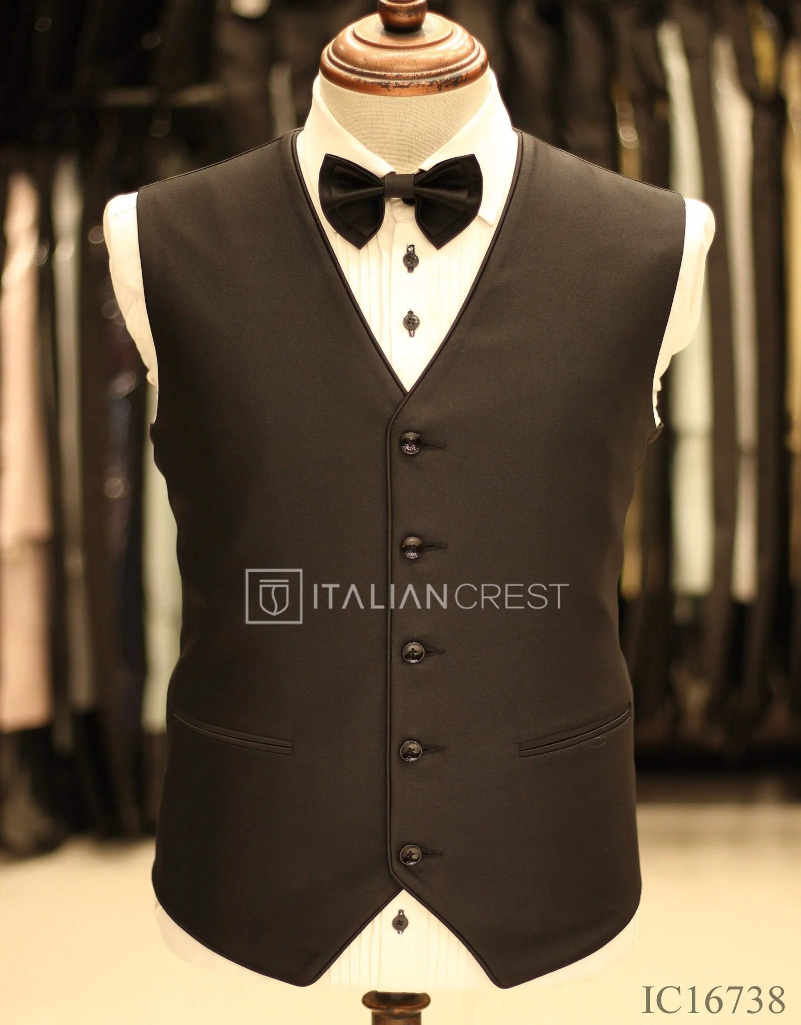 Black 3-Piece Tuxedo Suit - Image 2