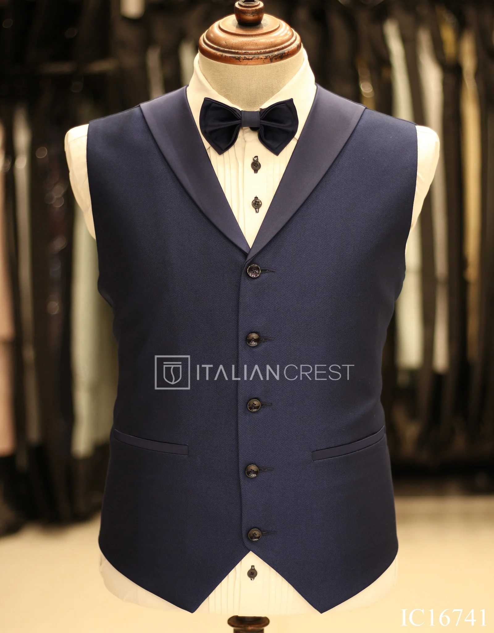 Dark Royal Blue 3-Piece Tuxedo Suit - Image 2
