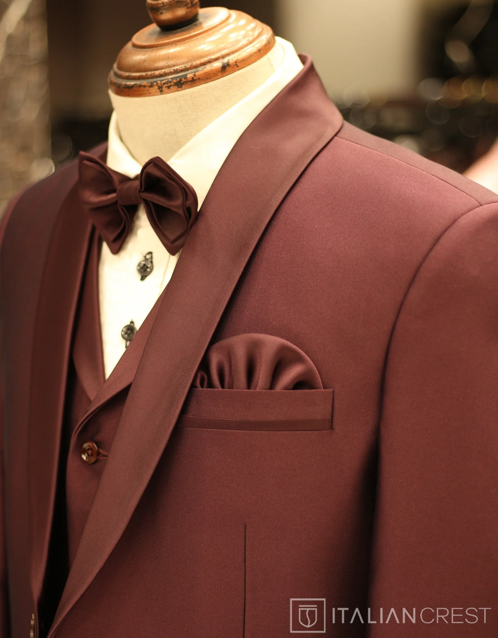 Wine 3-Piece Tuxedo Suit