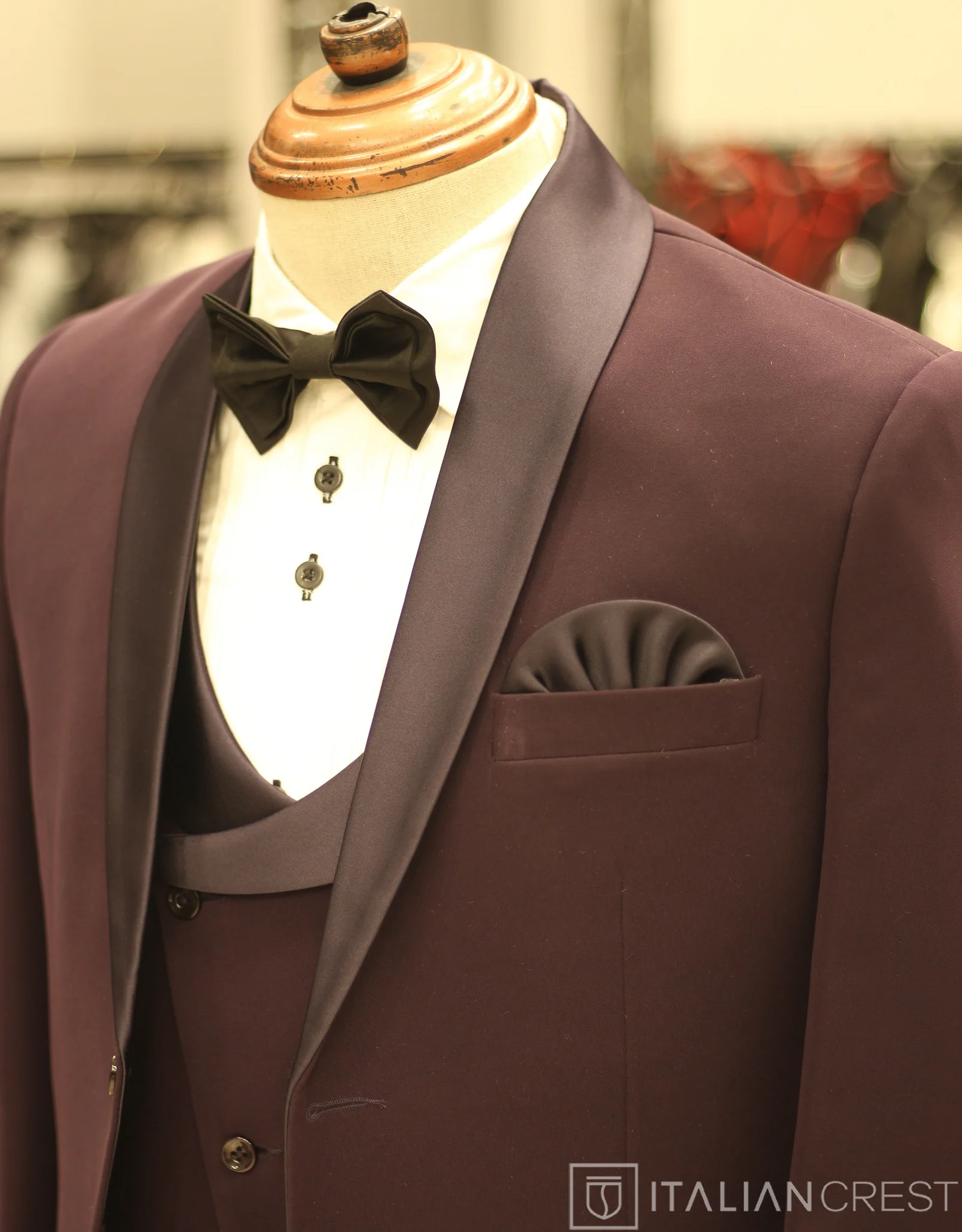 Dark Purple 3-Piece Tuxedo Suit