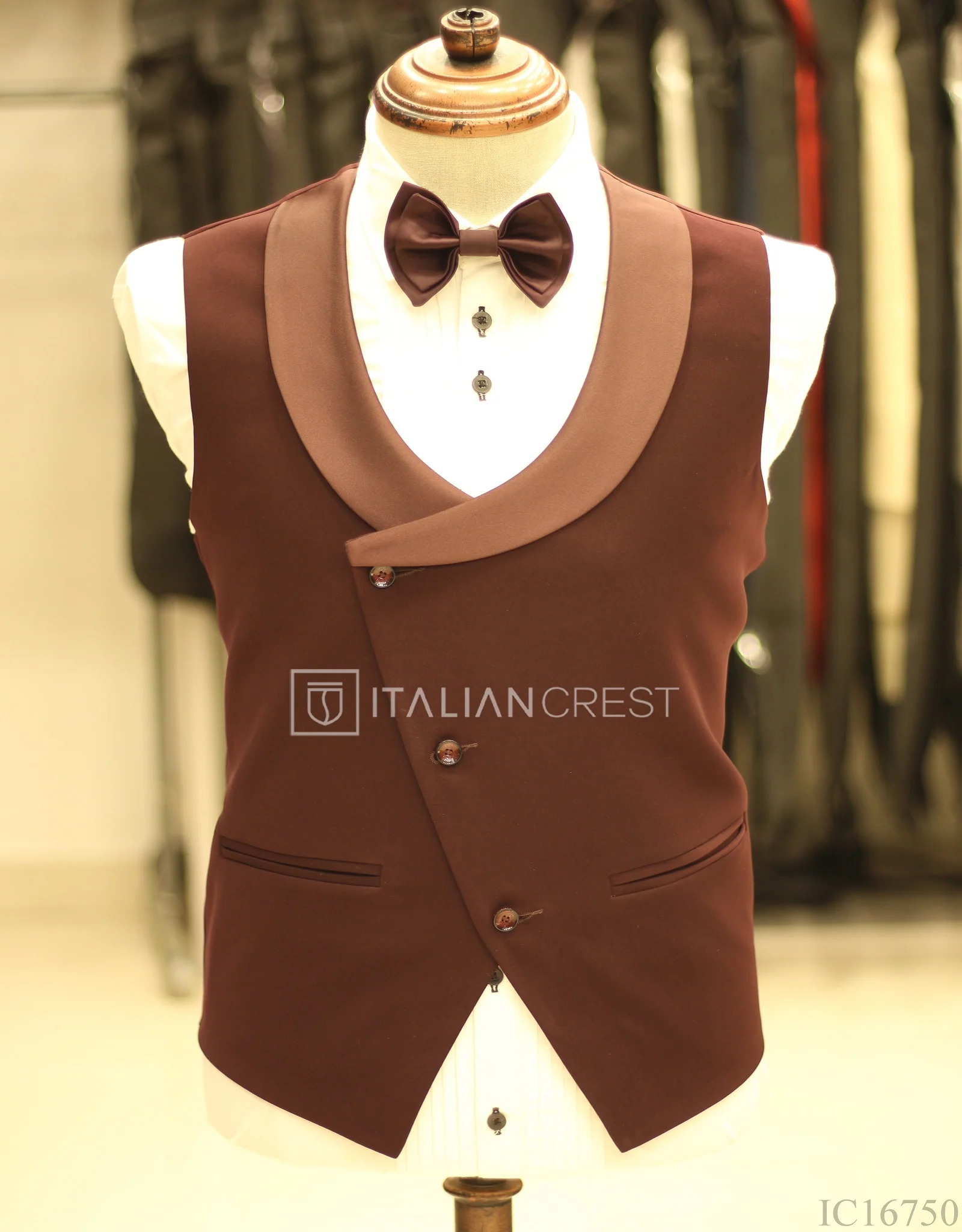 Maroon 3-Piece Tuxedo Suit - Image 2