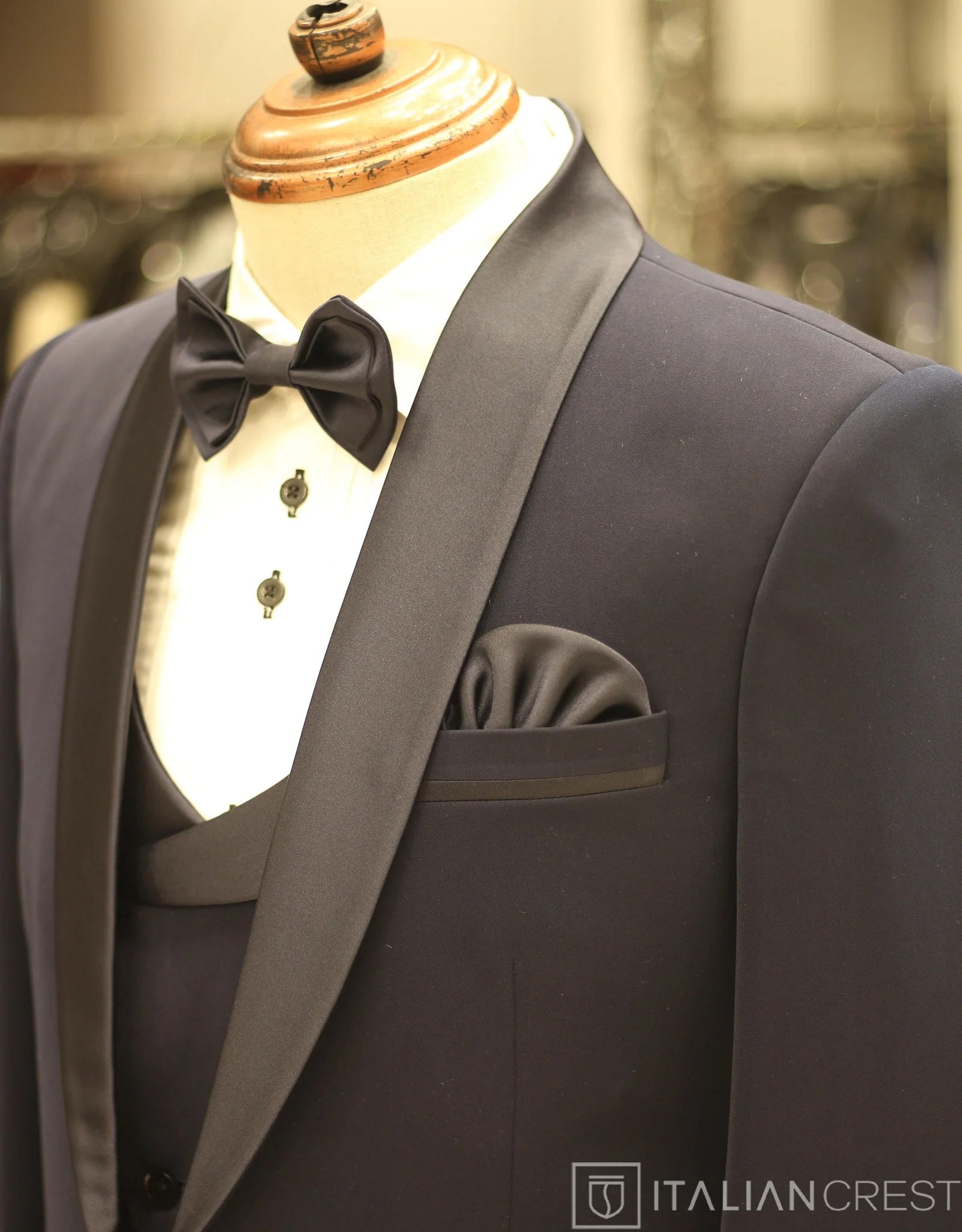 Navy Blue 3-Piece Tuxedo Suit