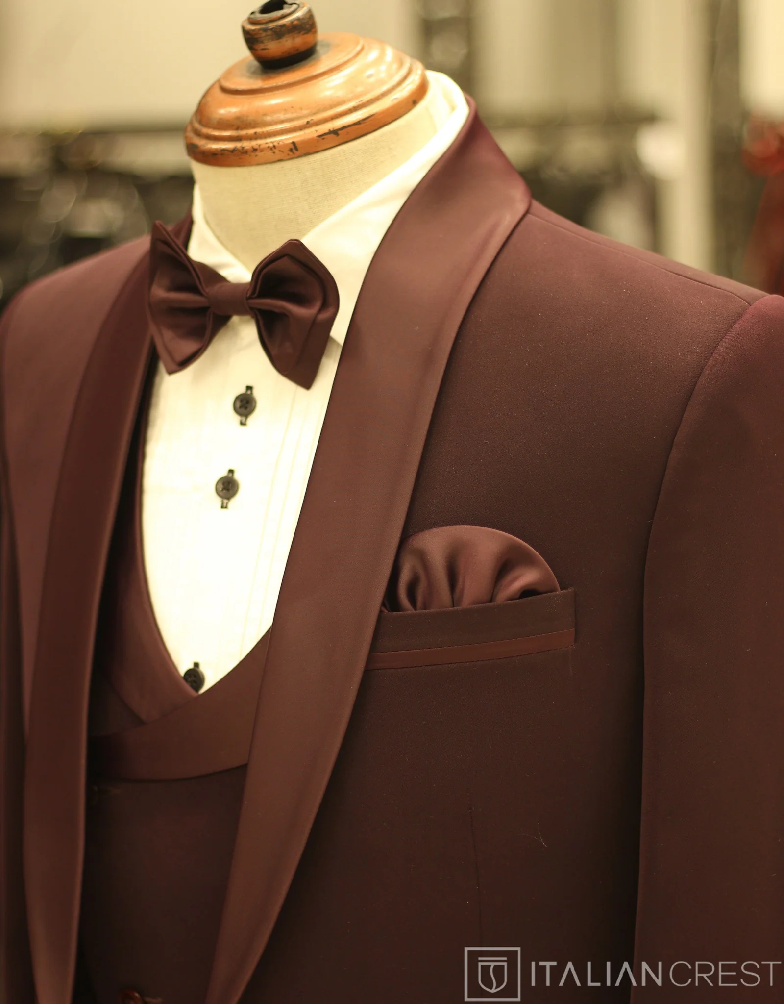 Wine 3-Piece Tuxedo Suit