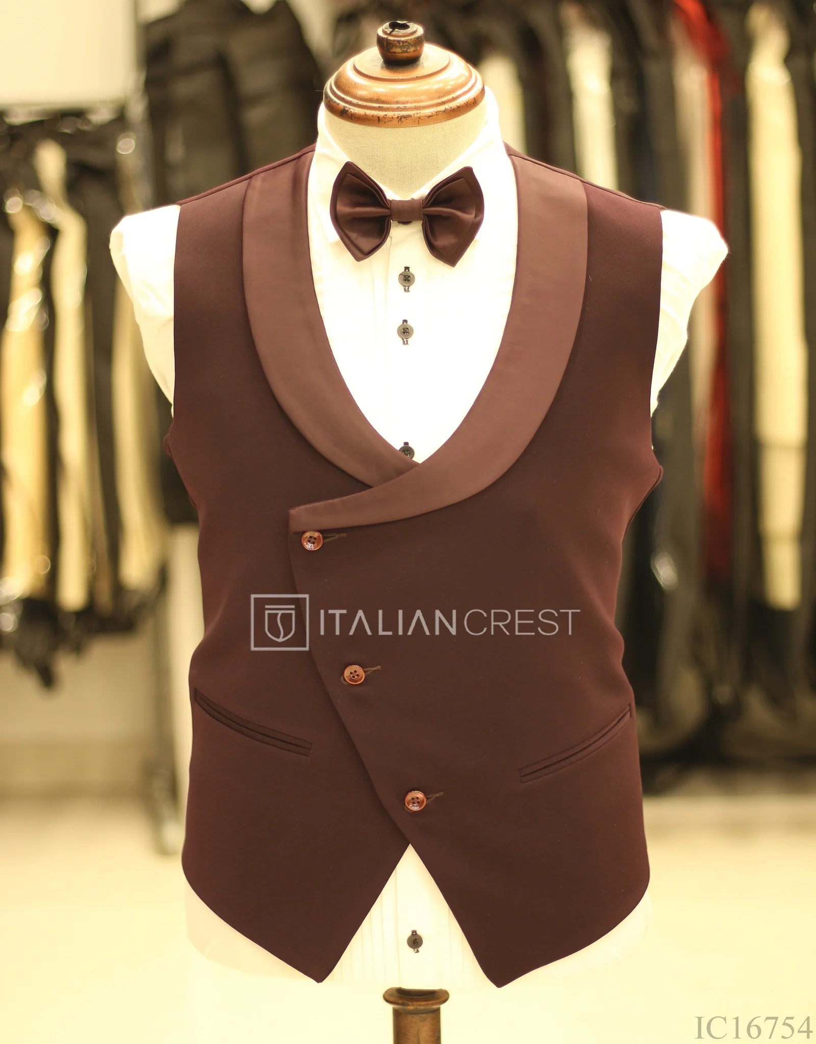 Wine 3-Piece Tuxedo Suit - Image 2