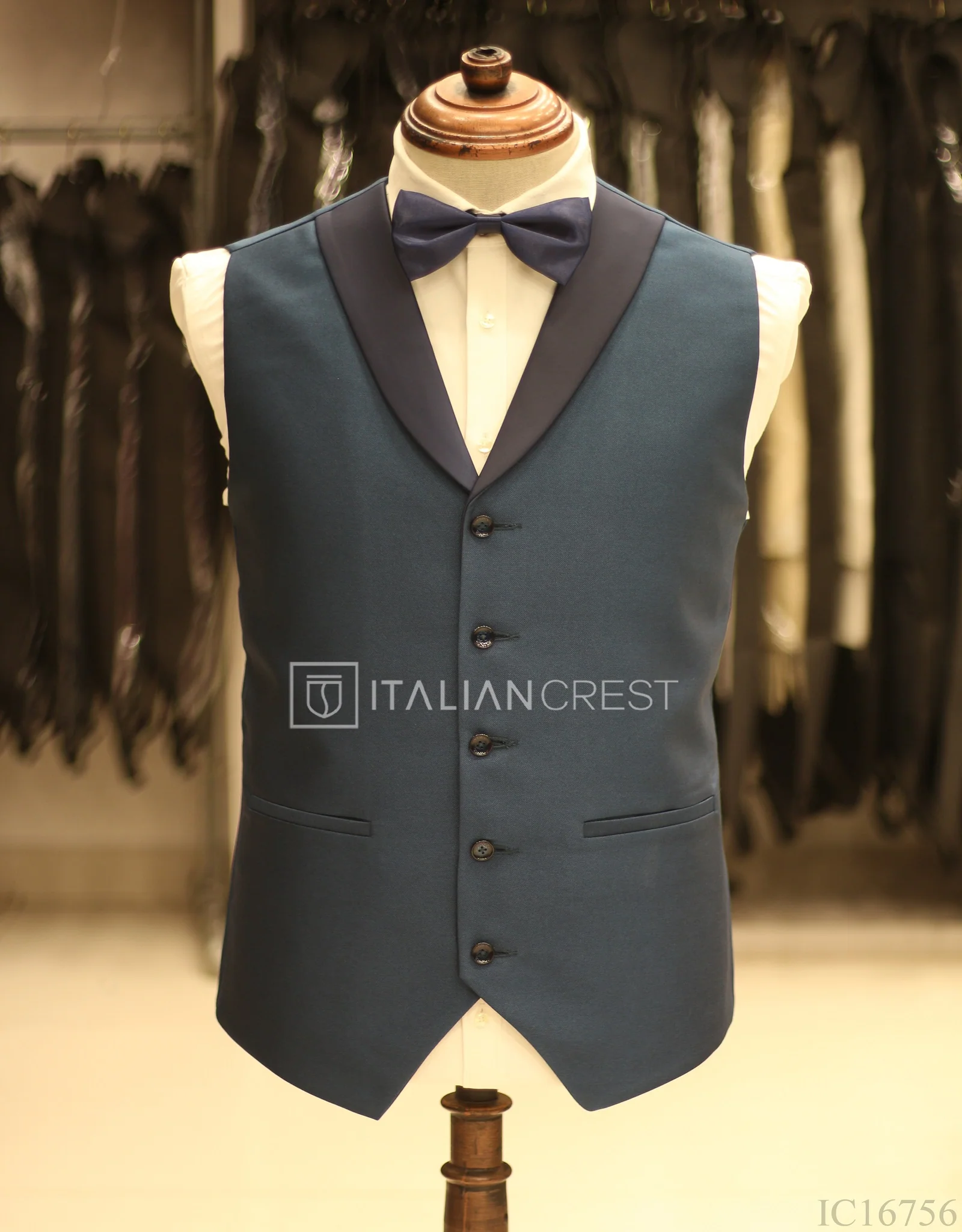Blue 3-Piece Tuxedo Suit - Image 2