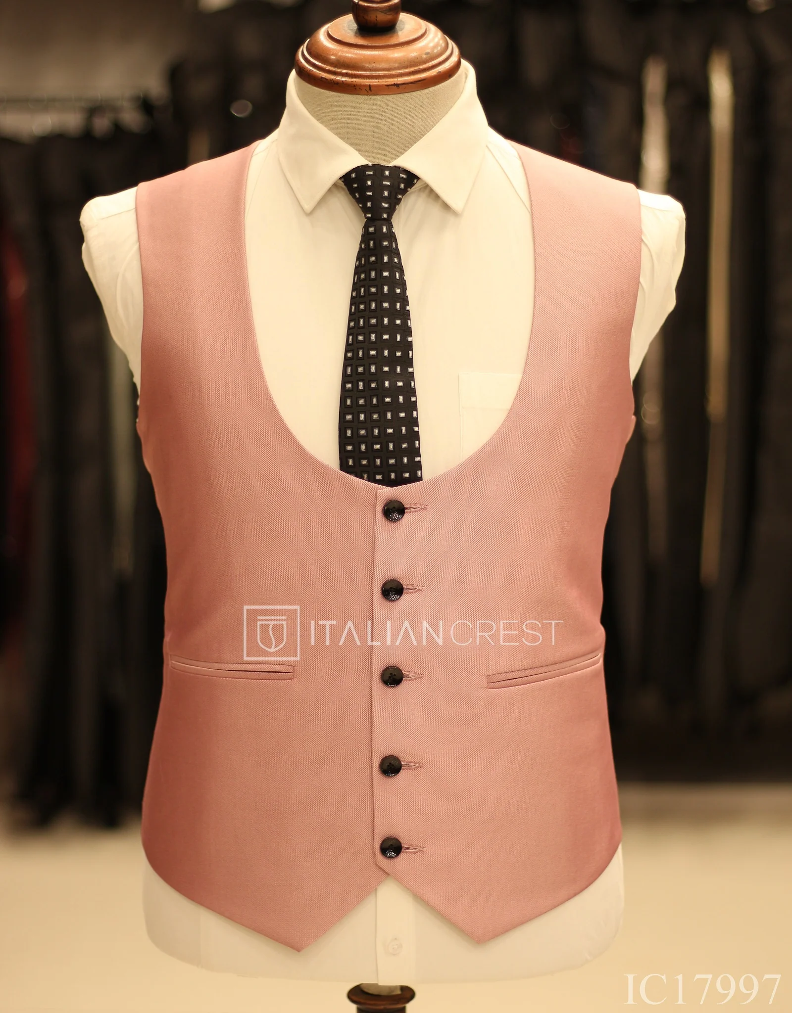 Pink 3-Piece Notch Lapel Suit - Image 2