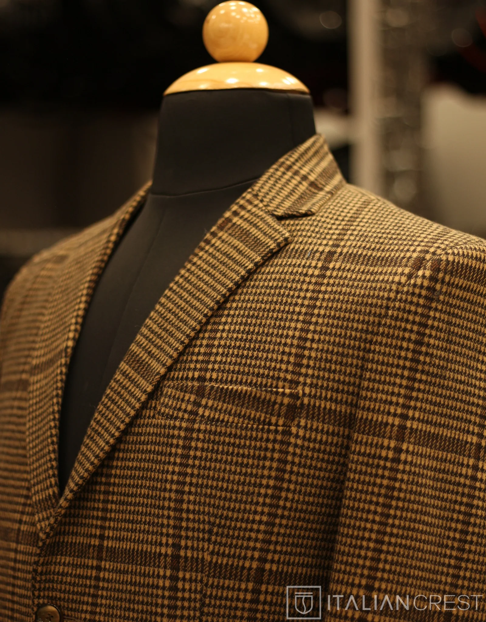 Brown Knitted Tweed Blazer