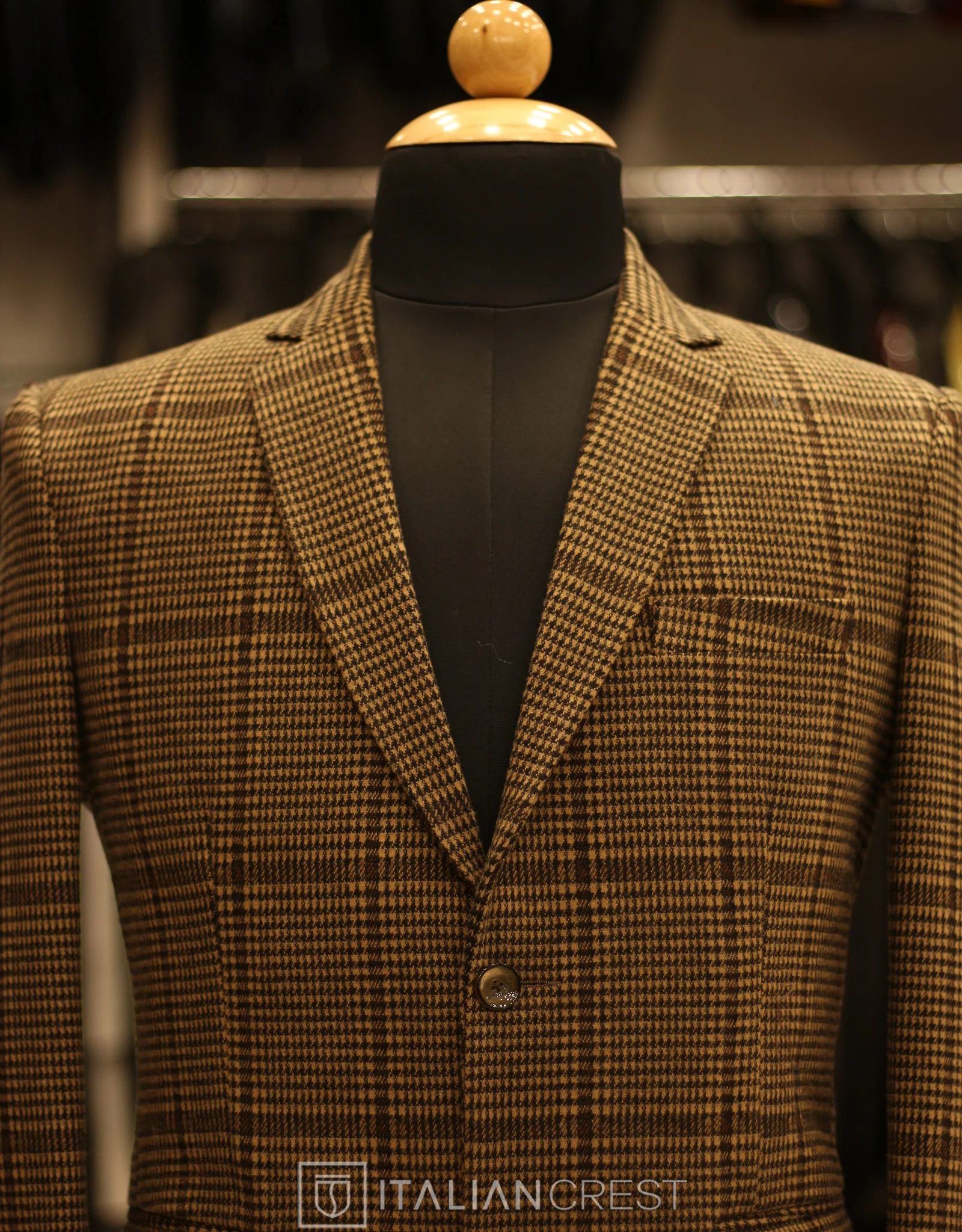 Brown Knitted Tweed Blazer - Image 3