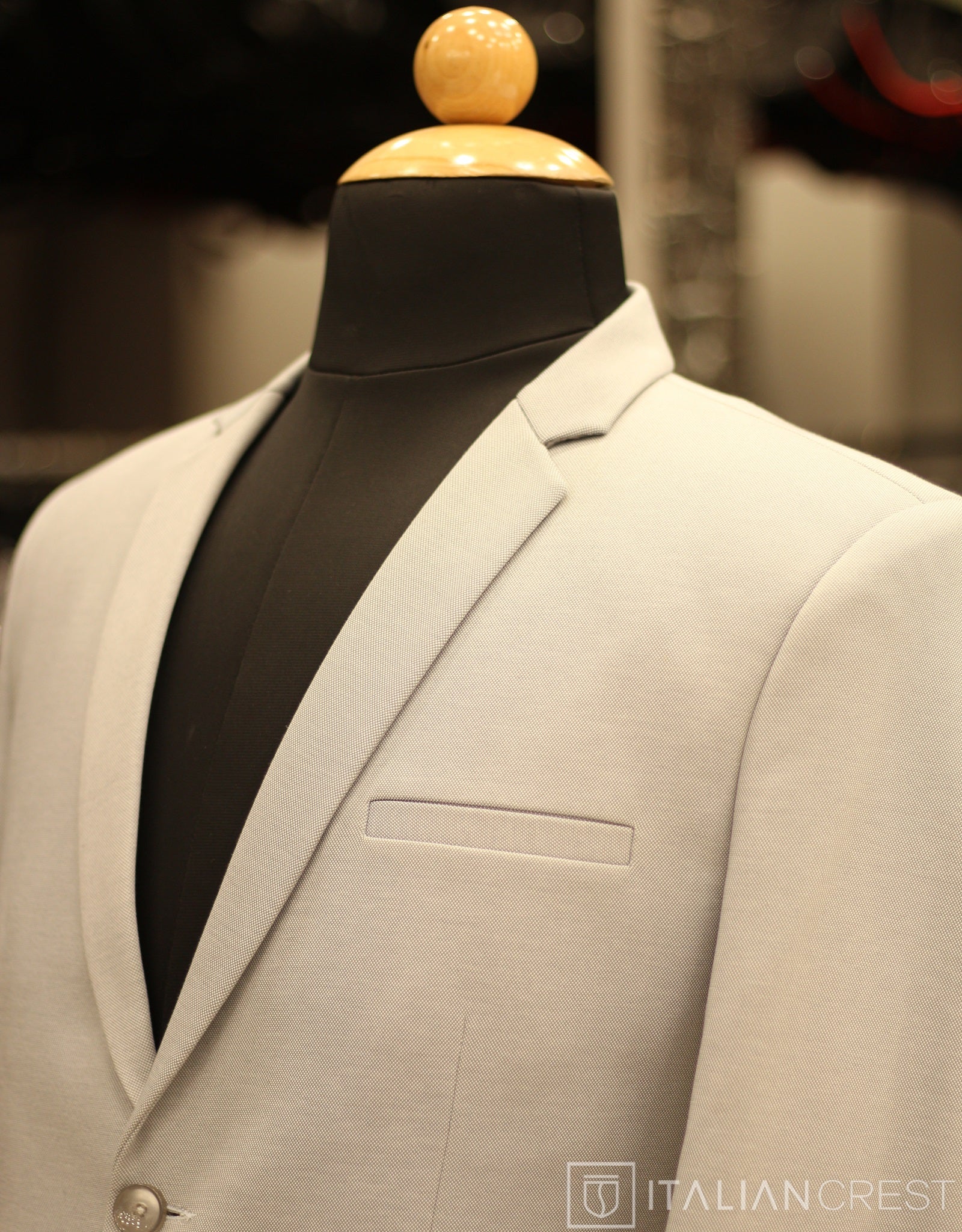 Light Grey Knitted Tweed Blazer