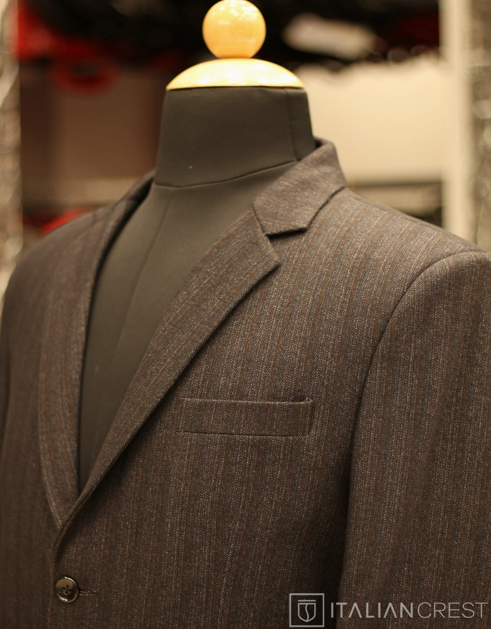 Dark Grey Knitted Tweed Blazer
