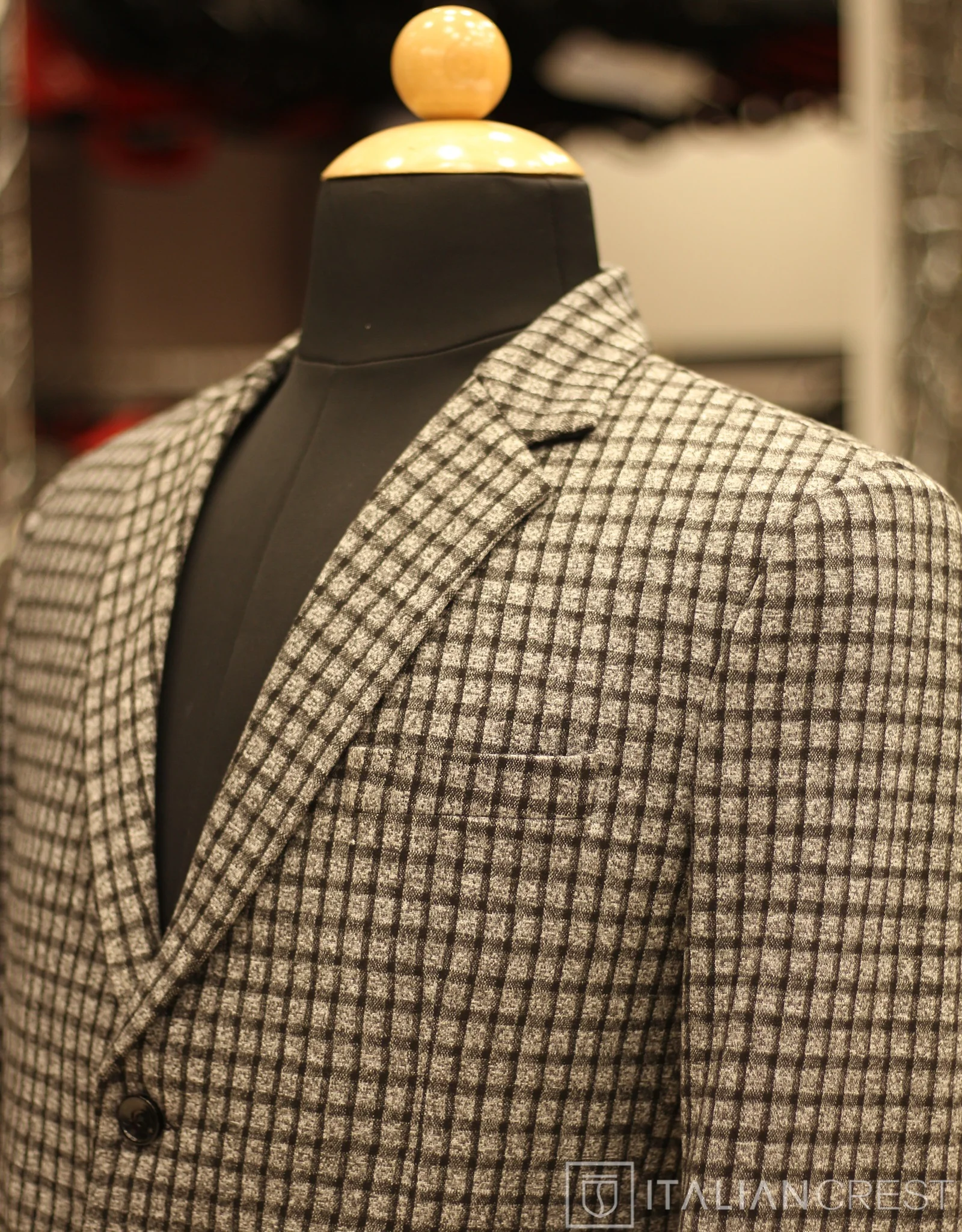 Grey Knitted Tweed Blazer