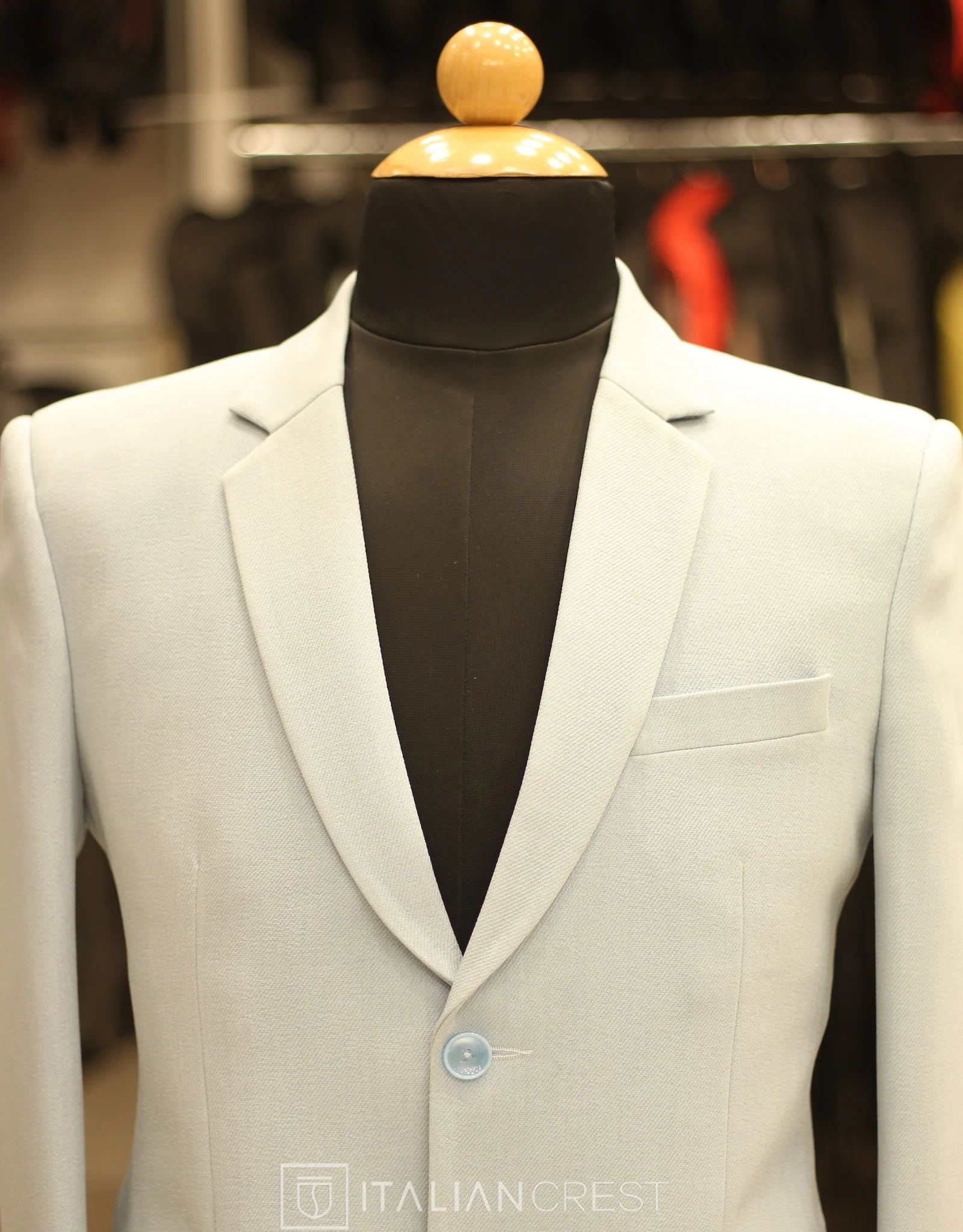 Light Blue Linen Feel Blazer - Image 3
