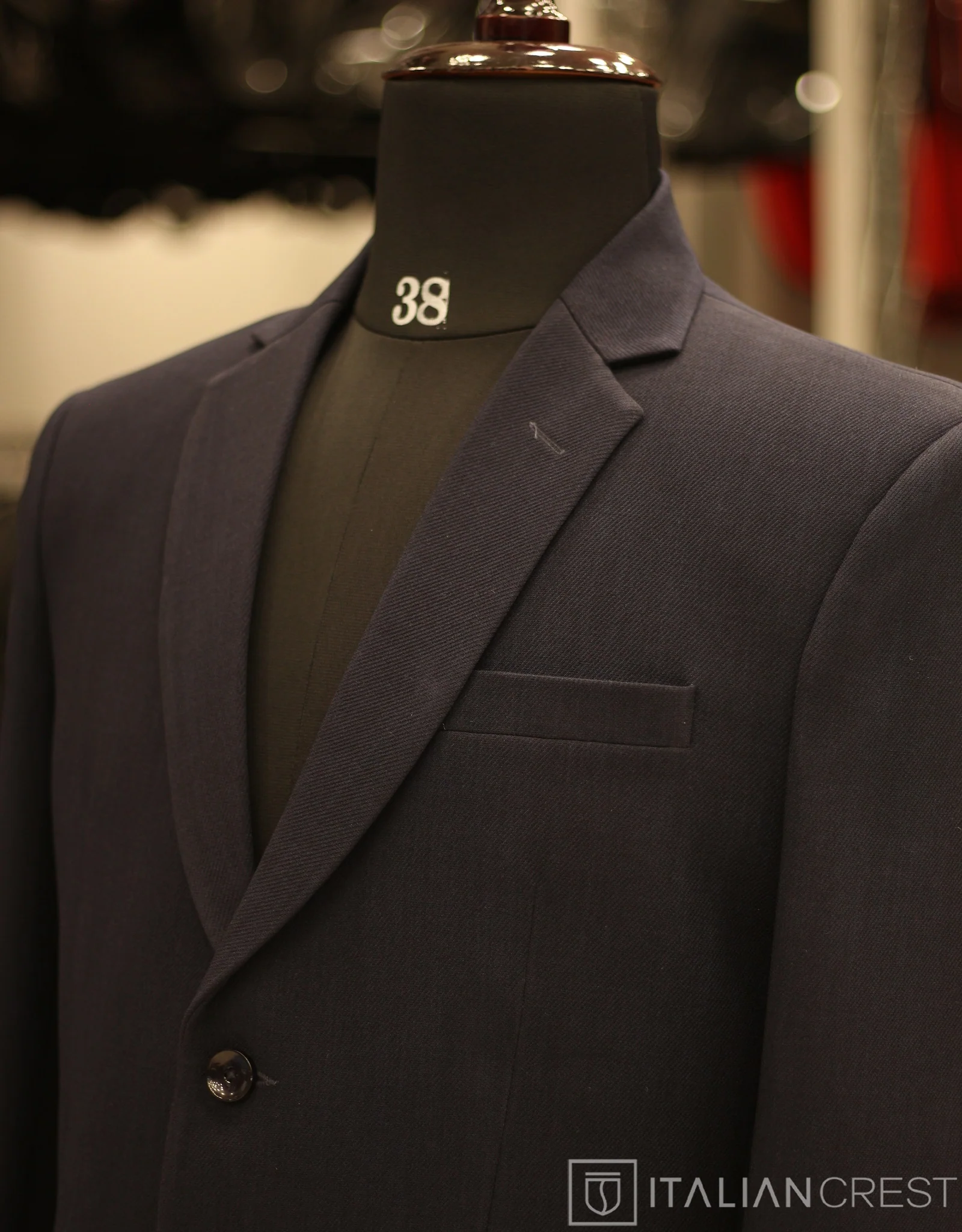 Navy Blue Linen Feel Blazer