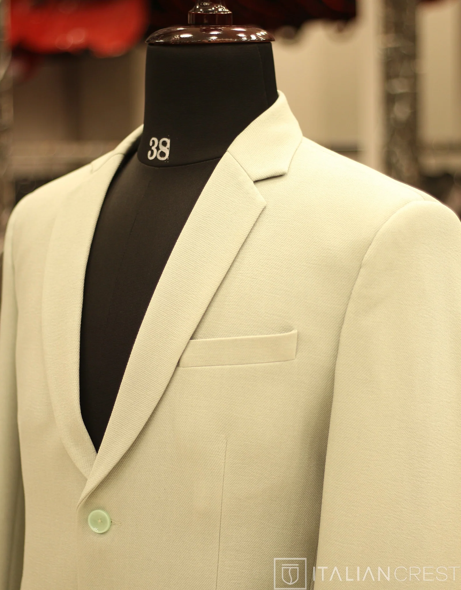 Light Green Linen Feel Blazer